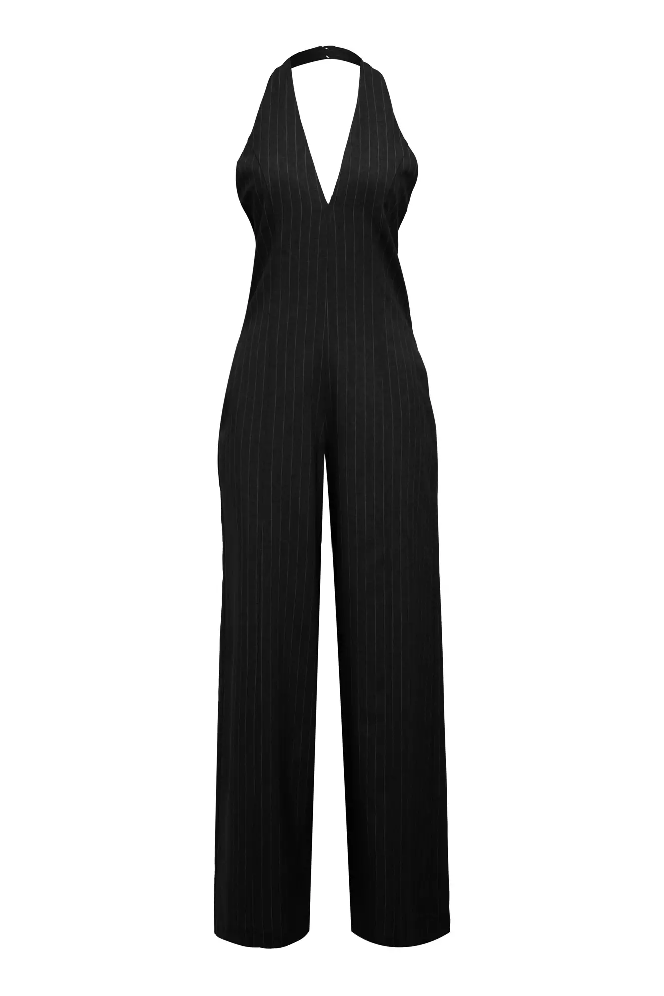 Black wowen sleeveless long suit