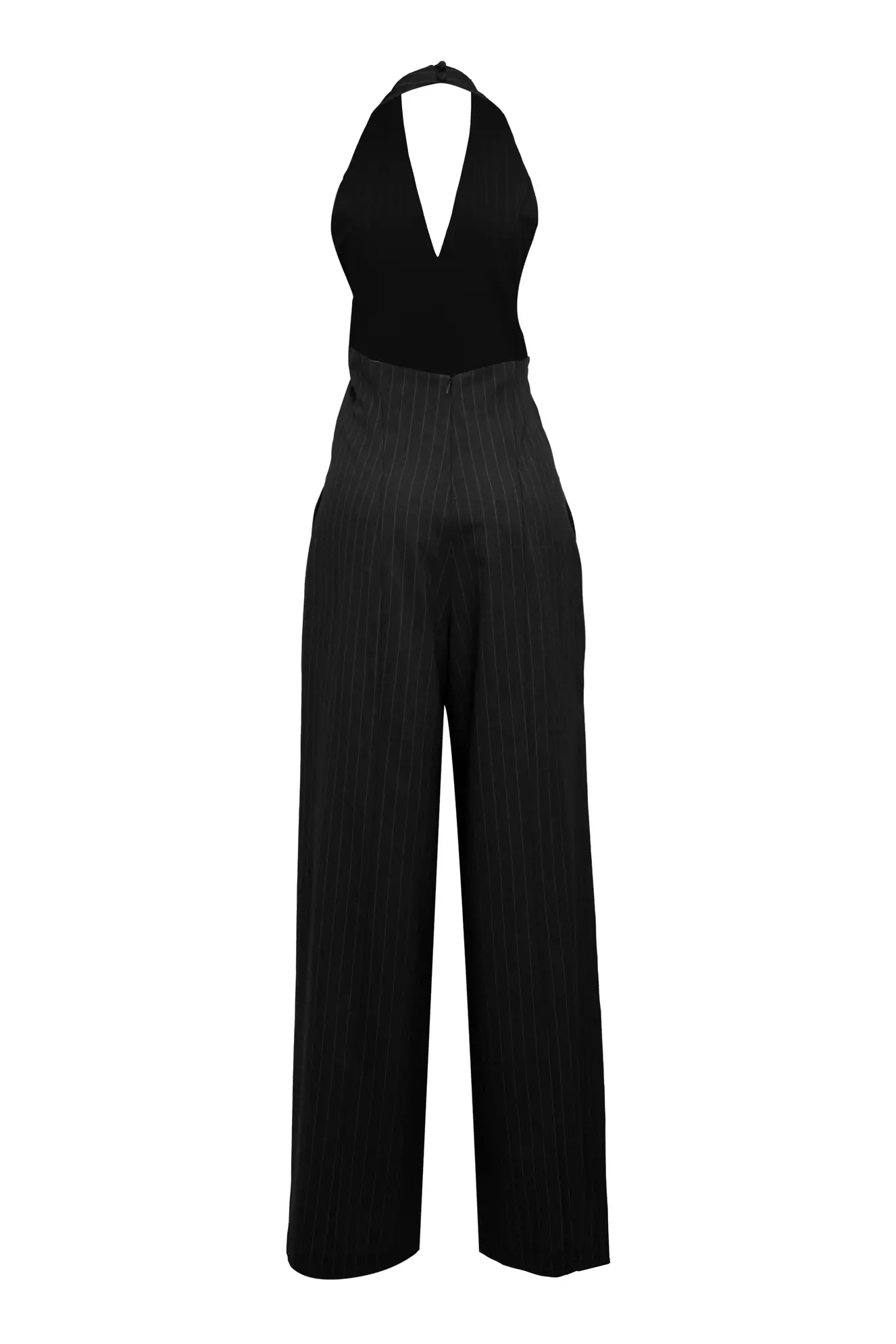 Black wowen sleeveless long suit