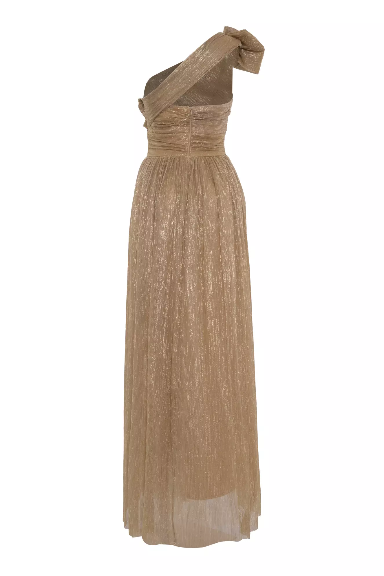 Gold Moonlight One Arm Long Dress