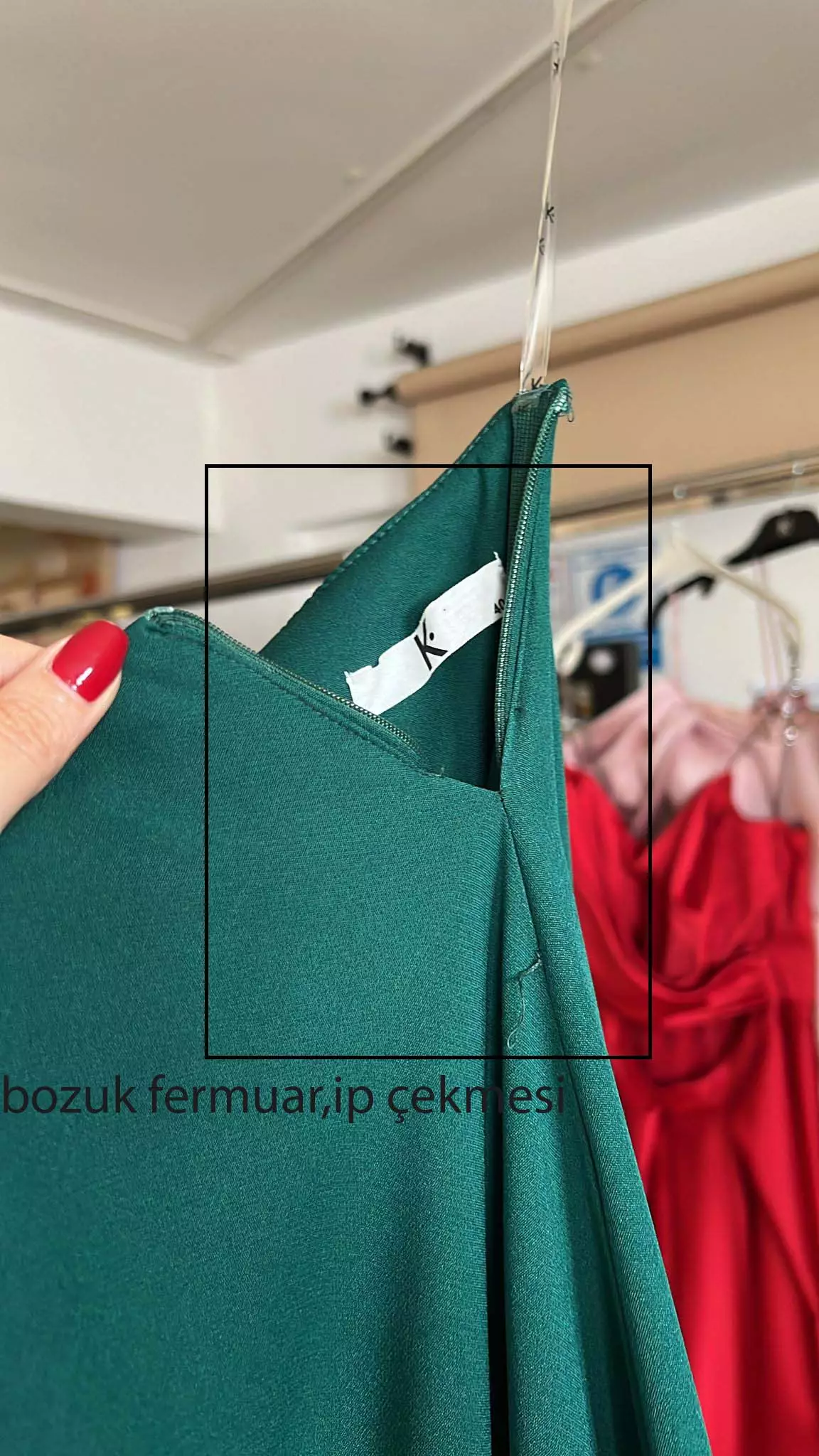 Green crepe one arm mini dress