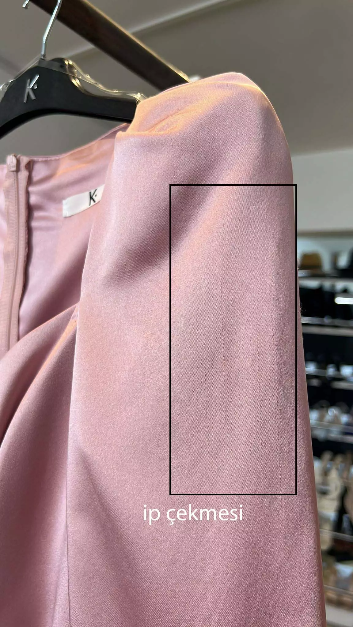Blush satin long sleeve long dress