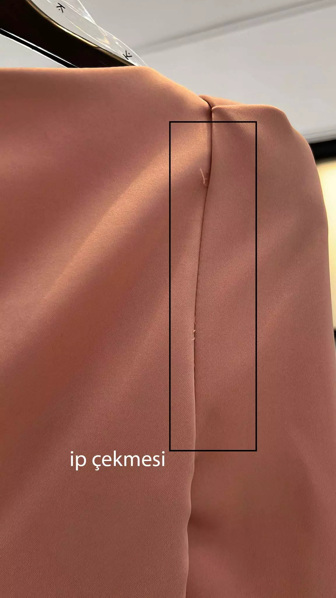 Blush satin long sleeve long dress