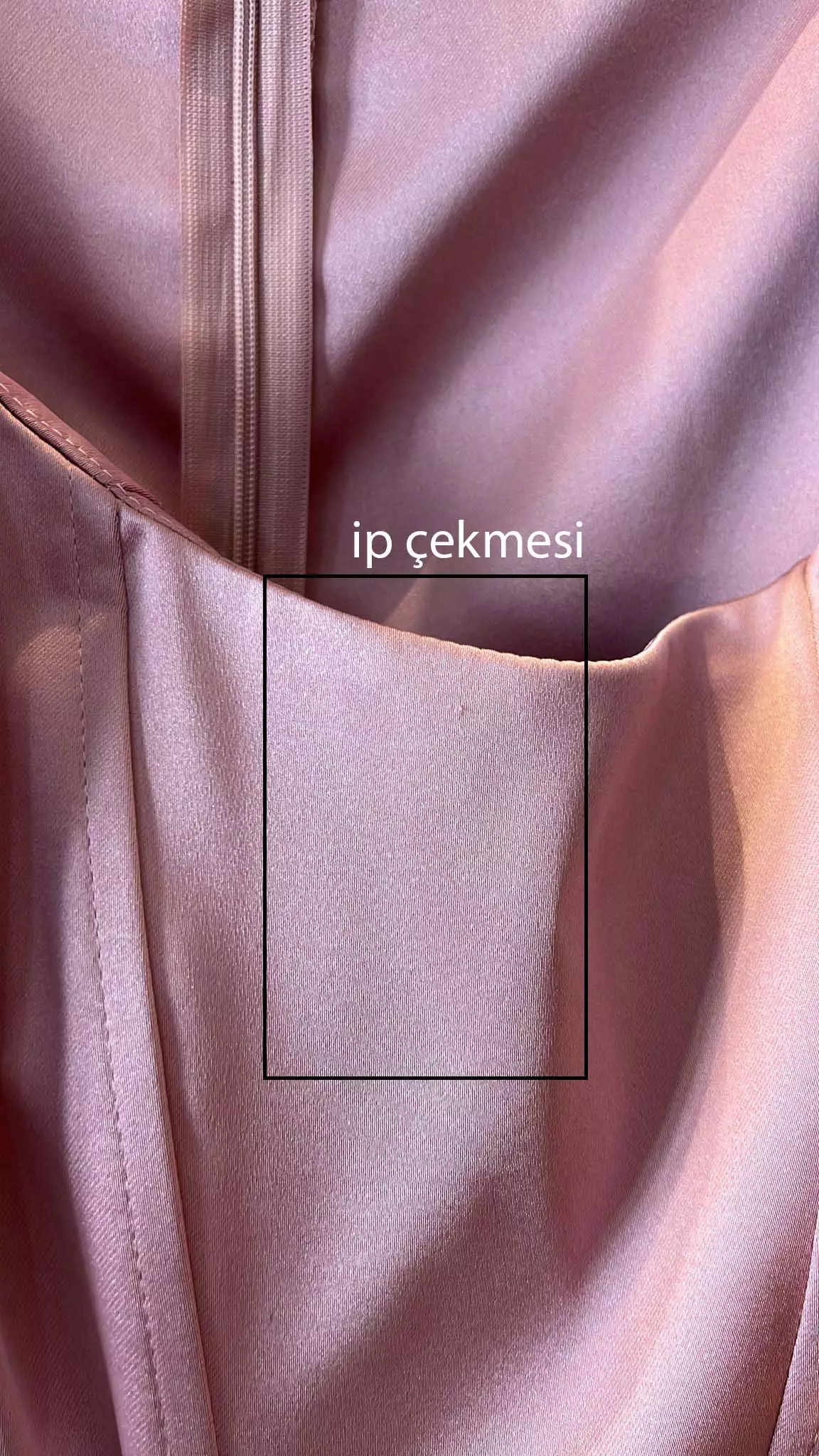 Blush satin long sleeve long dress