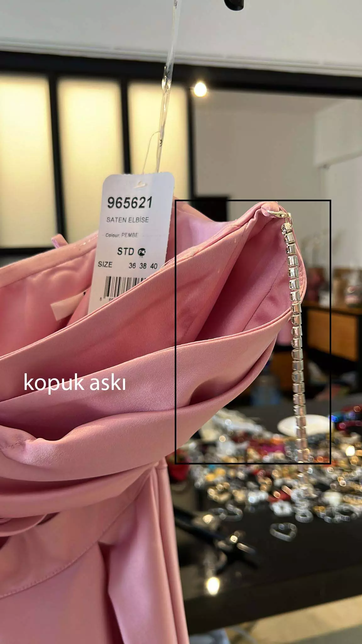 Pink satin sleeveless long dress
