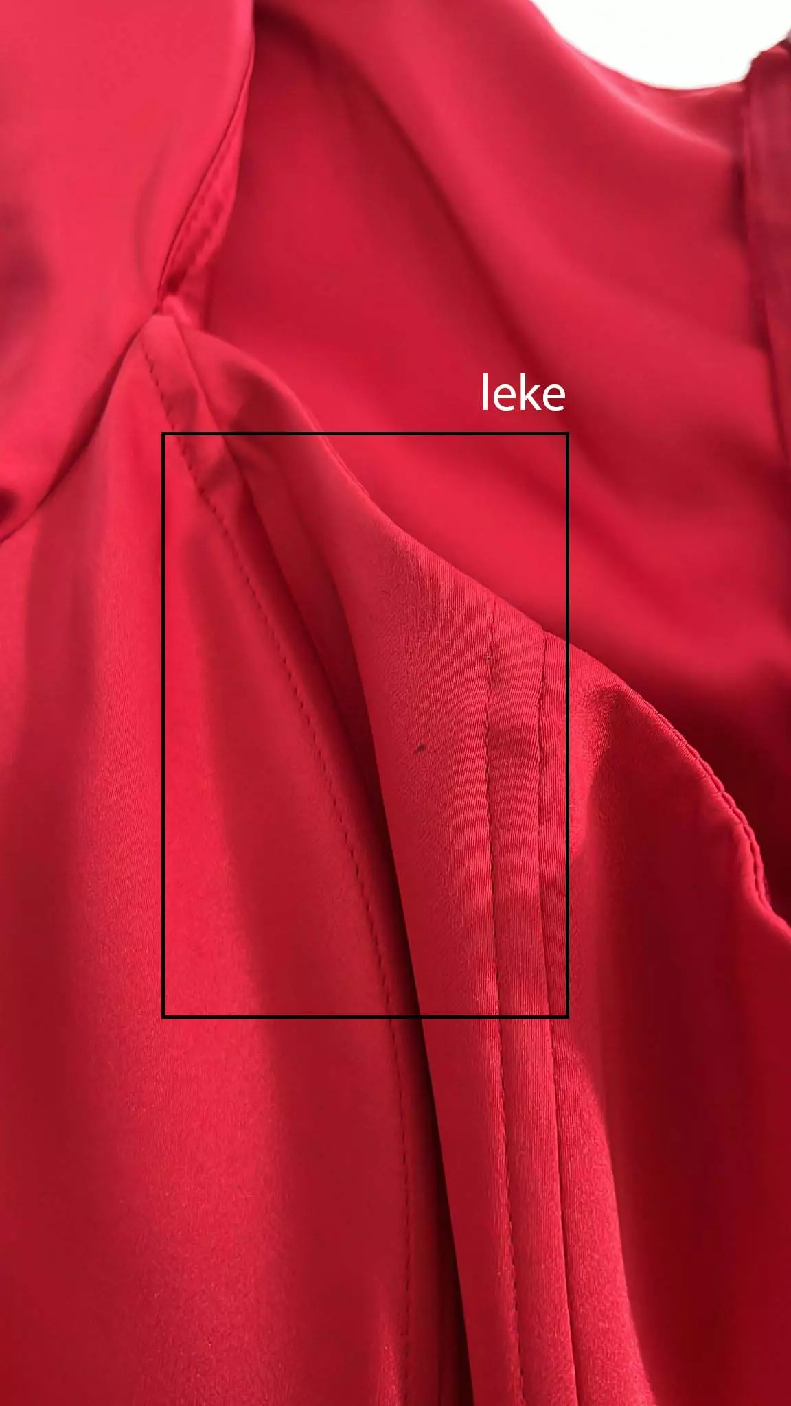 Red satin long sleeve long dress