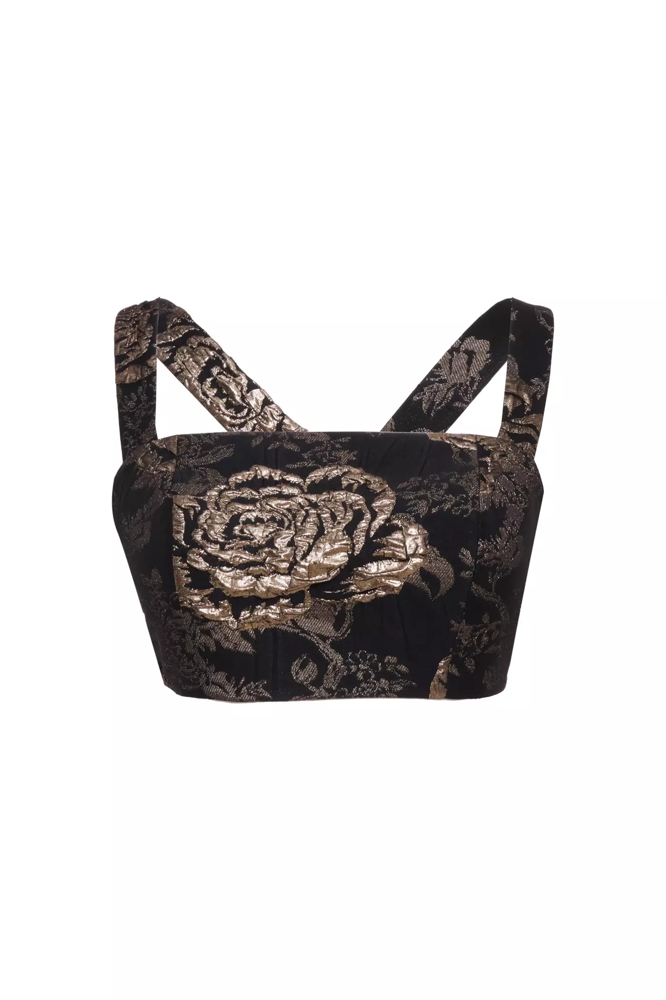 Gold Jakar Sleeveless Mini Crop Top