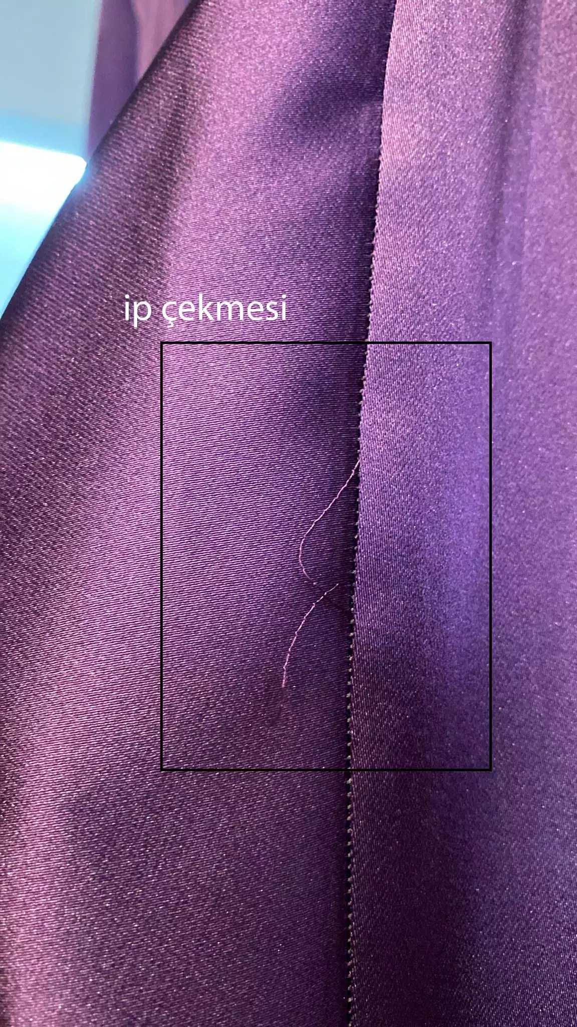 Purple satin long sleeve long dress