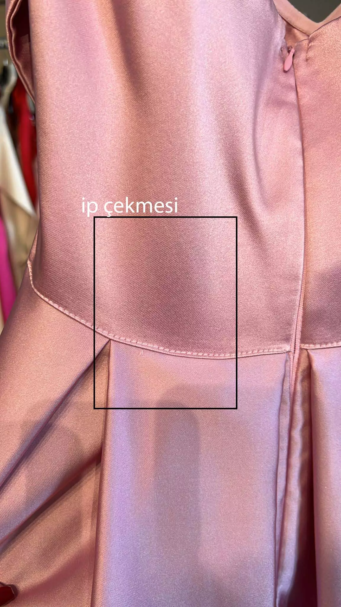 Pink satin sleeveless long dress