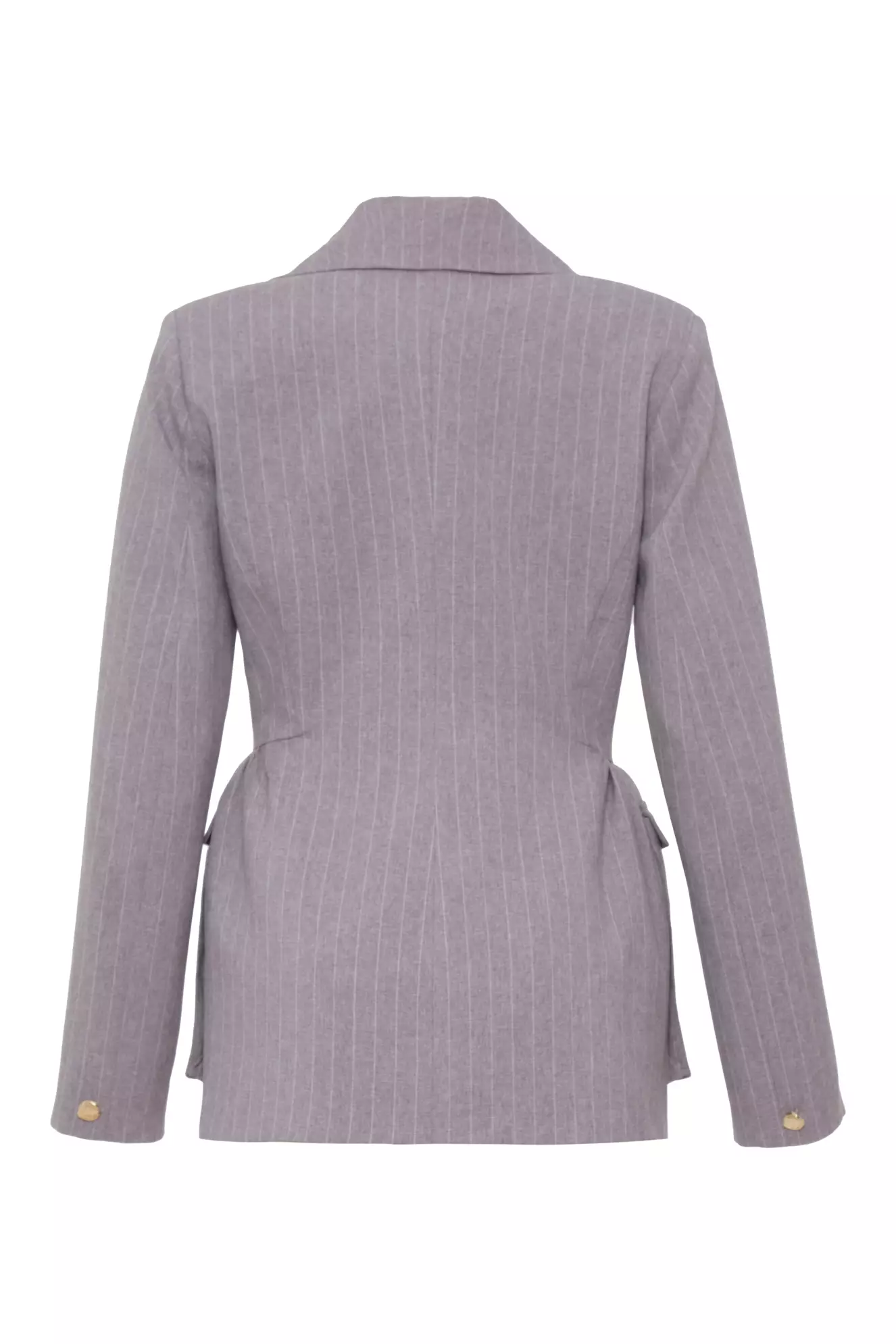 Gray Wowen Long Sleeve Long Jacket