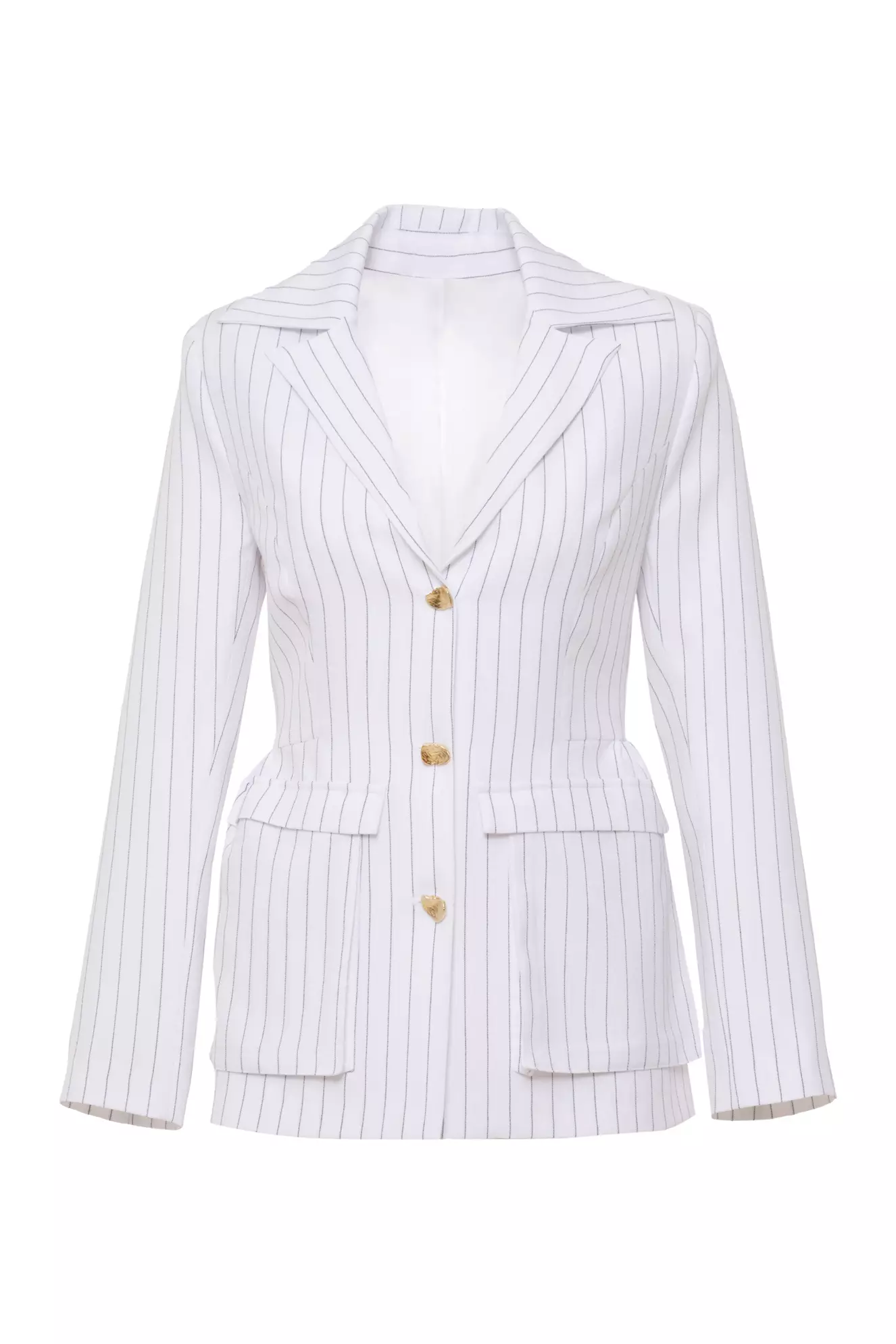 White Wowen Long Sleeve Long Jacket
