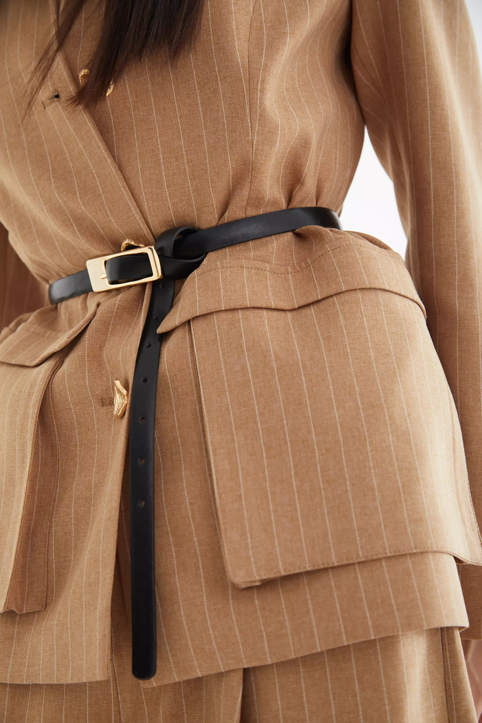 Camel Wowen Long Sleeve Long Jacket