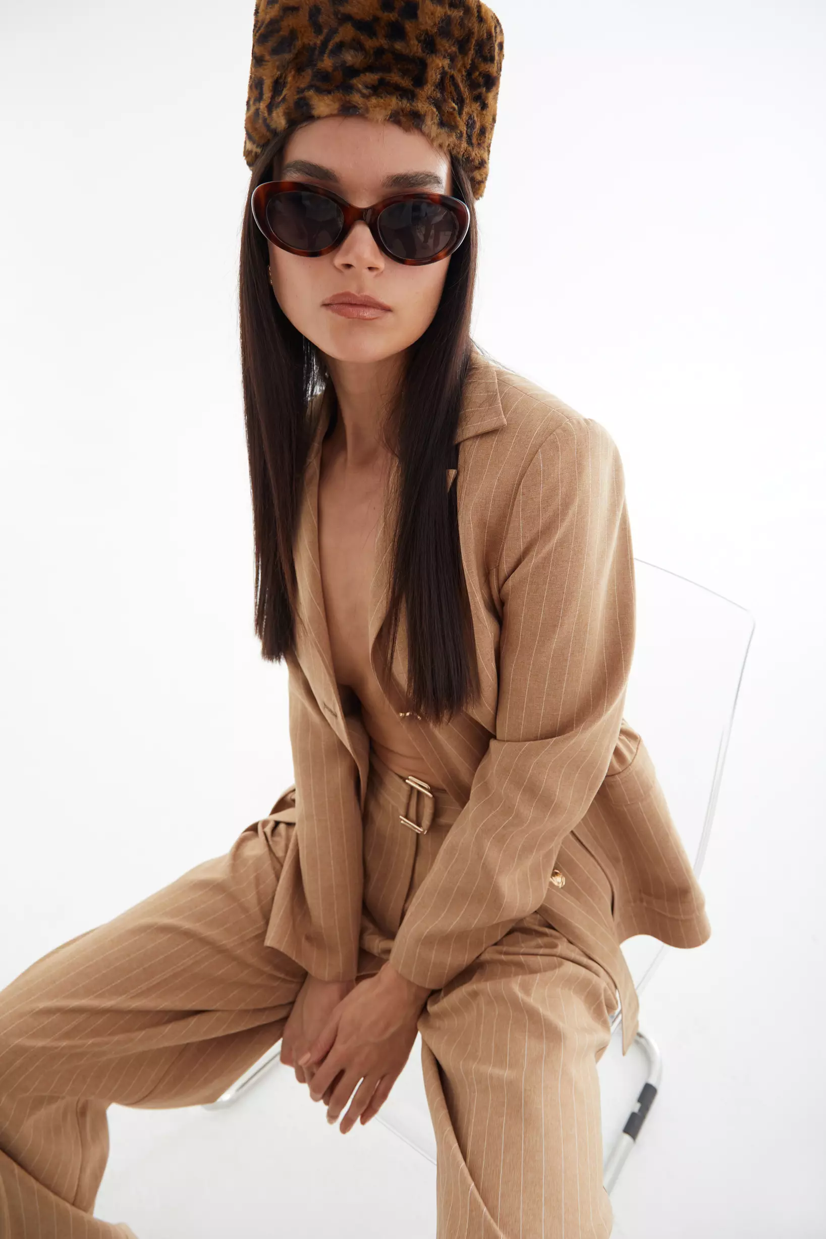 Camel Wowen Long Sleeve Long Jacket