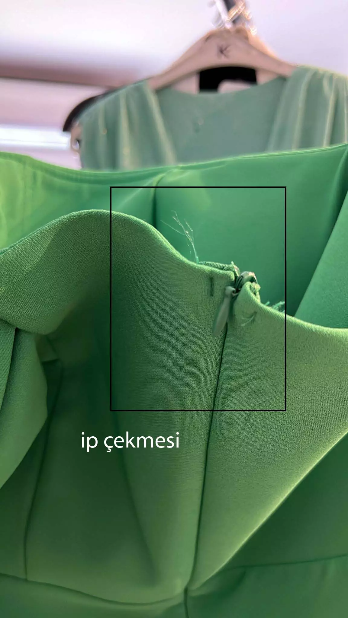 Green crepe one arm long dress