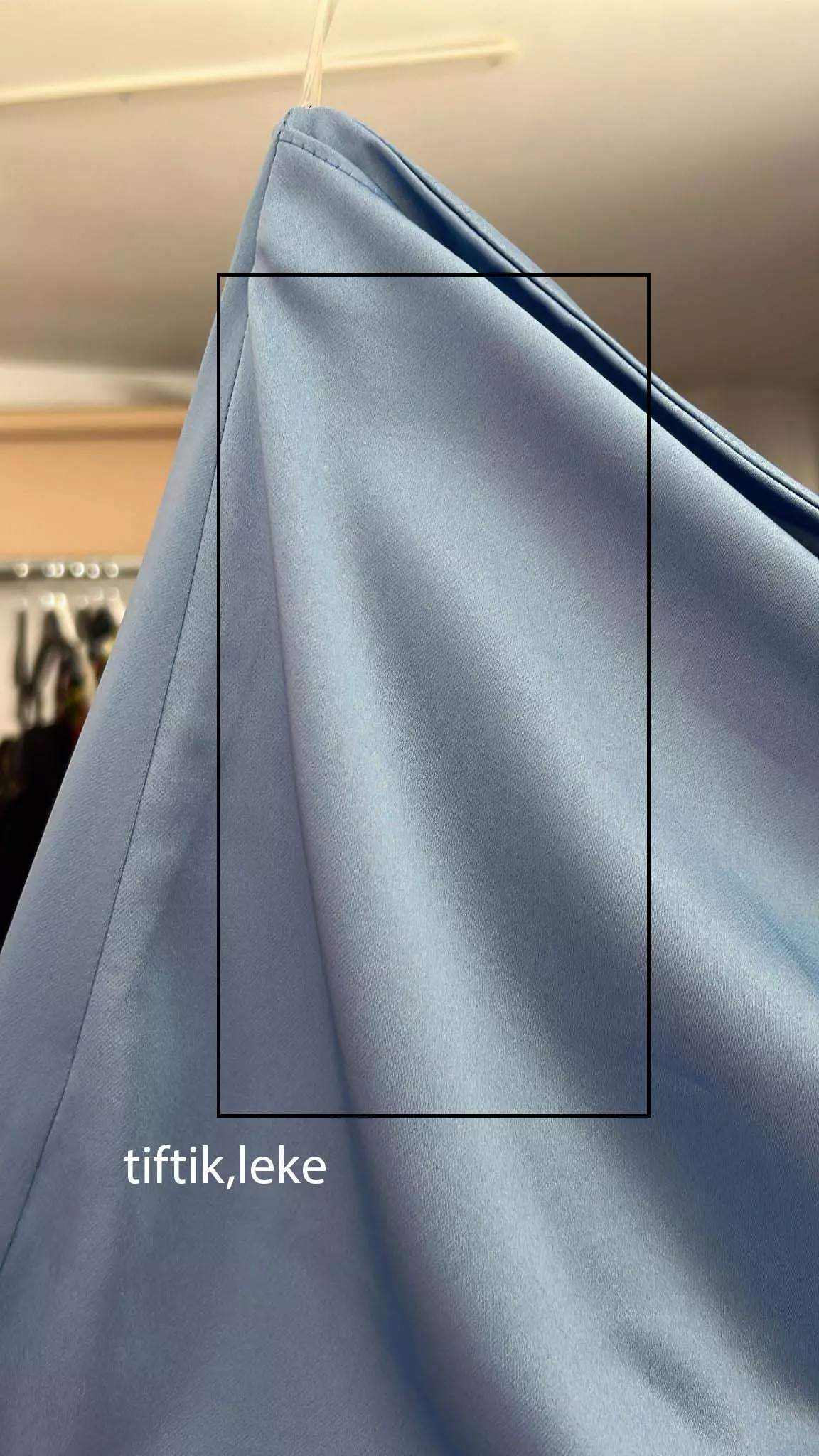 Blue satin sleeveless mini