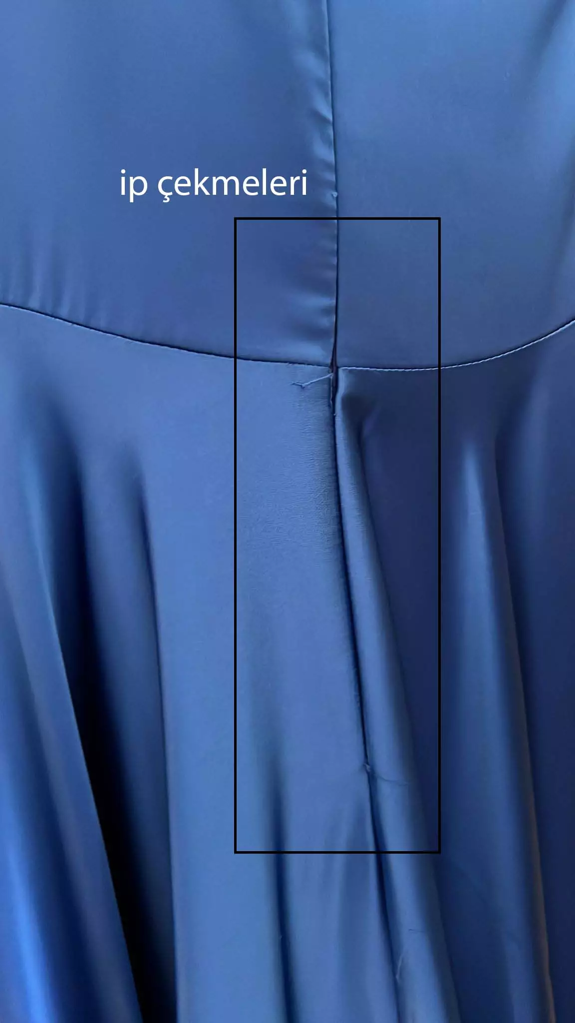 Blue satin sleeveless maxi dress