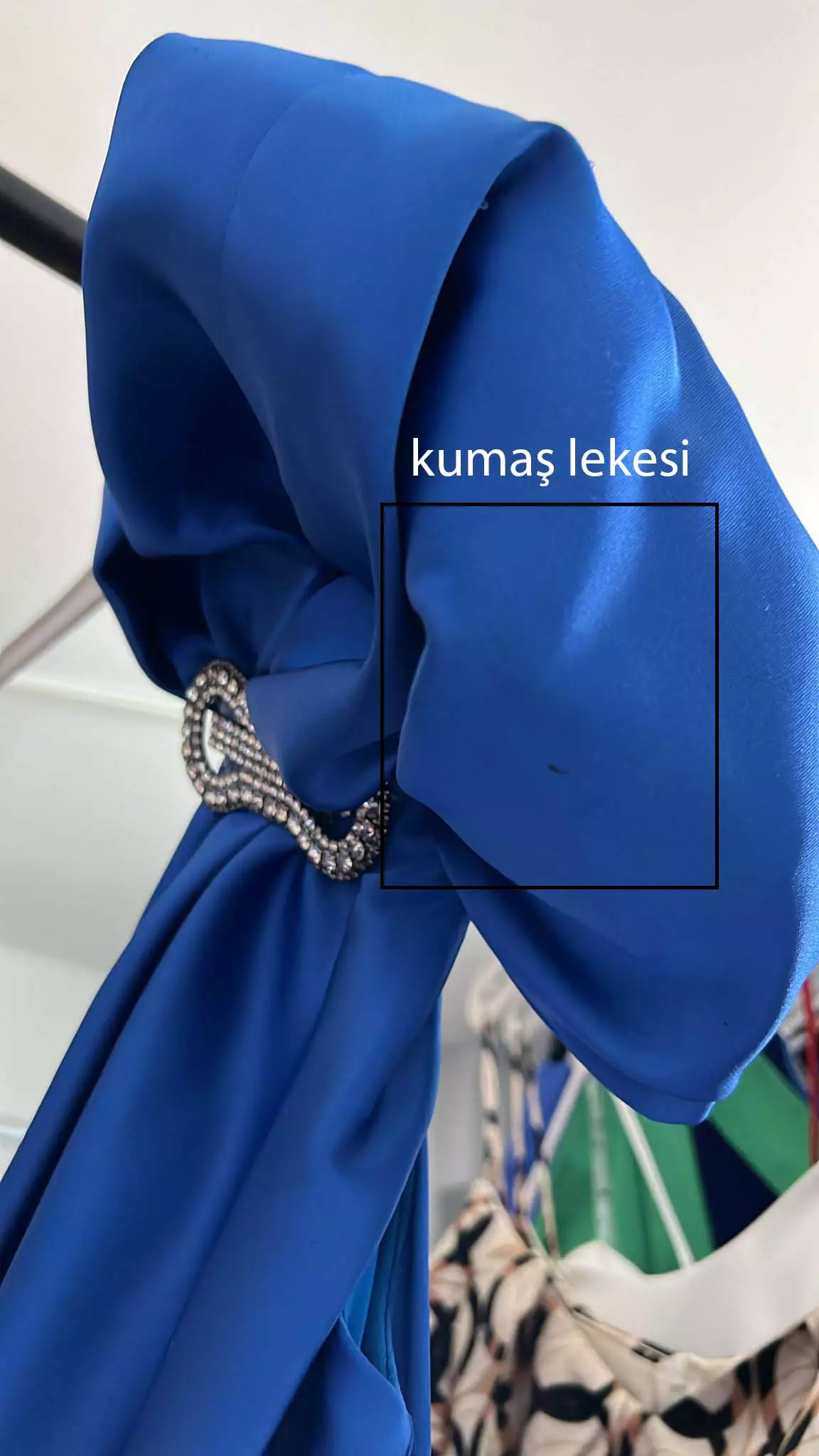 Blue satin sleeveless maxi dress
