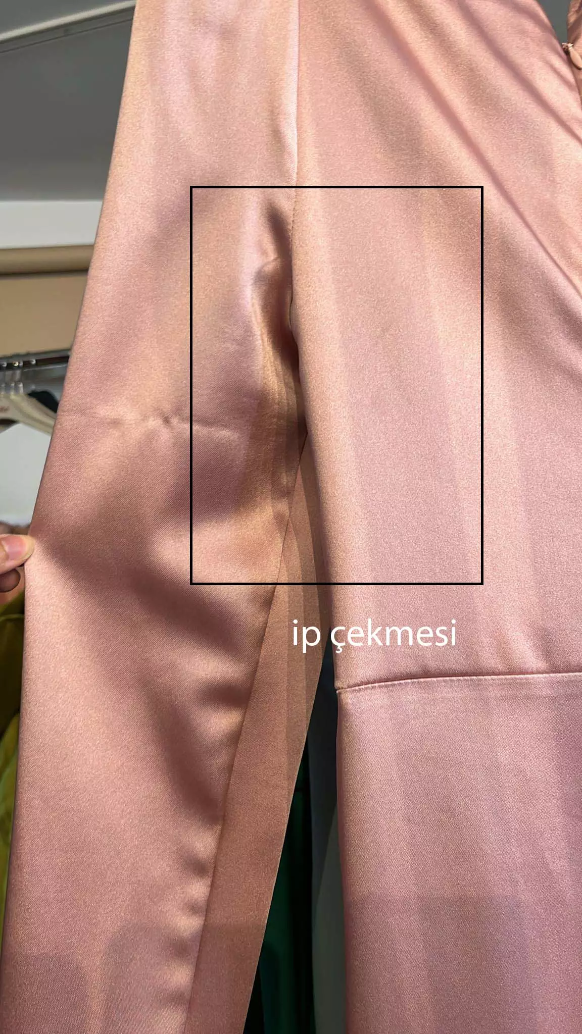 Blush satin long sleeve long dress