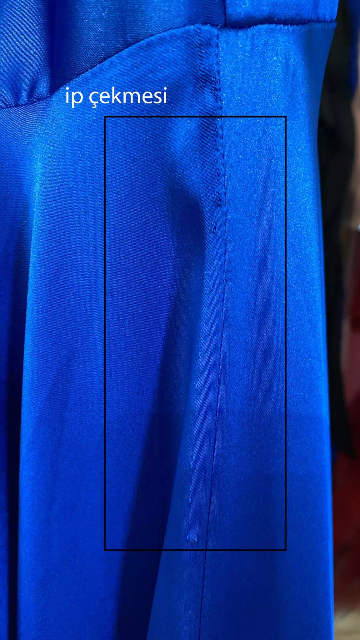 Blue satin sleeveless maxi dress