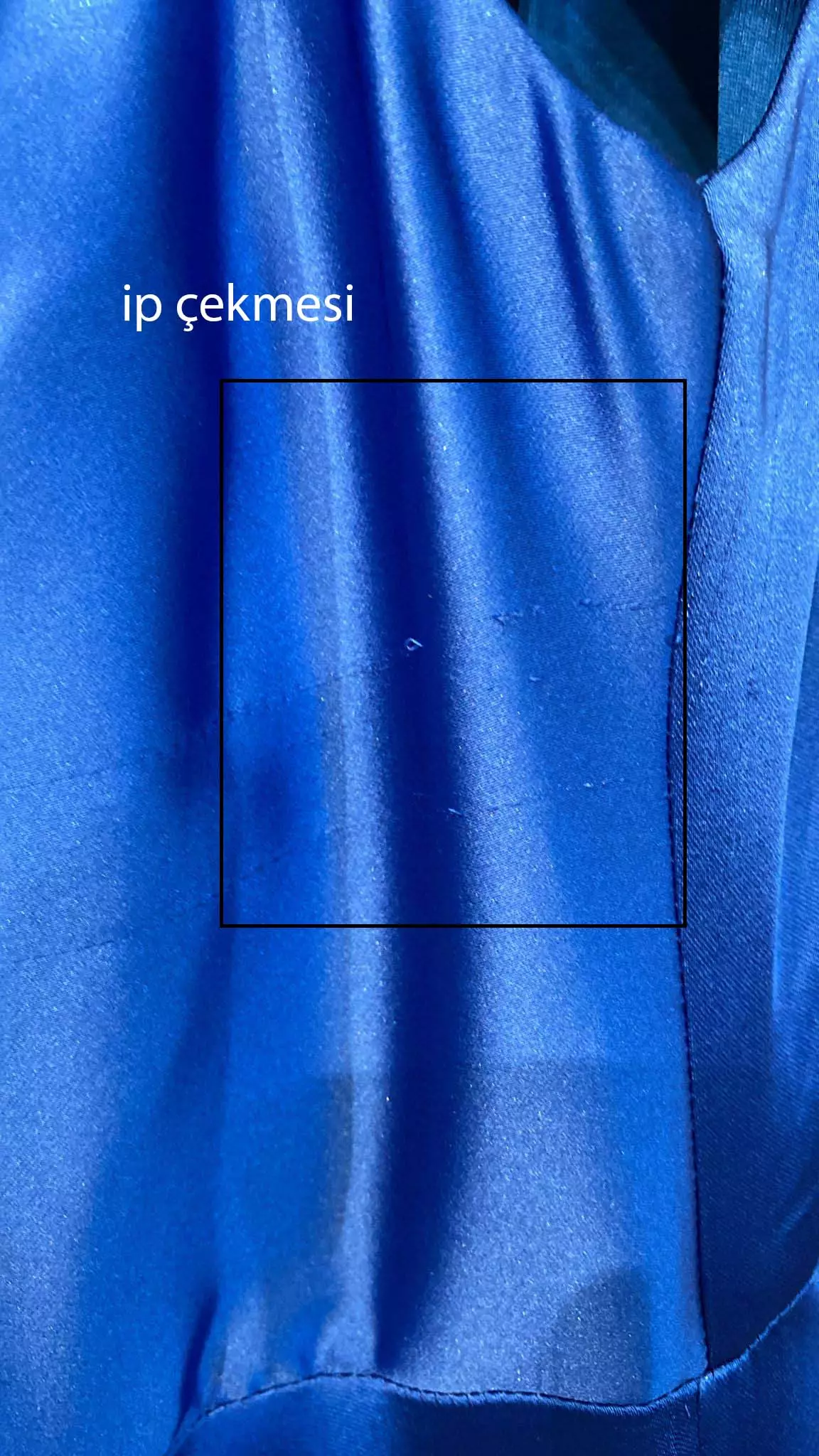 Blue satin sleeveless maxi dress