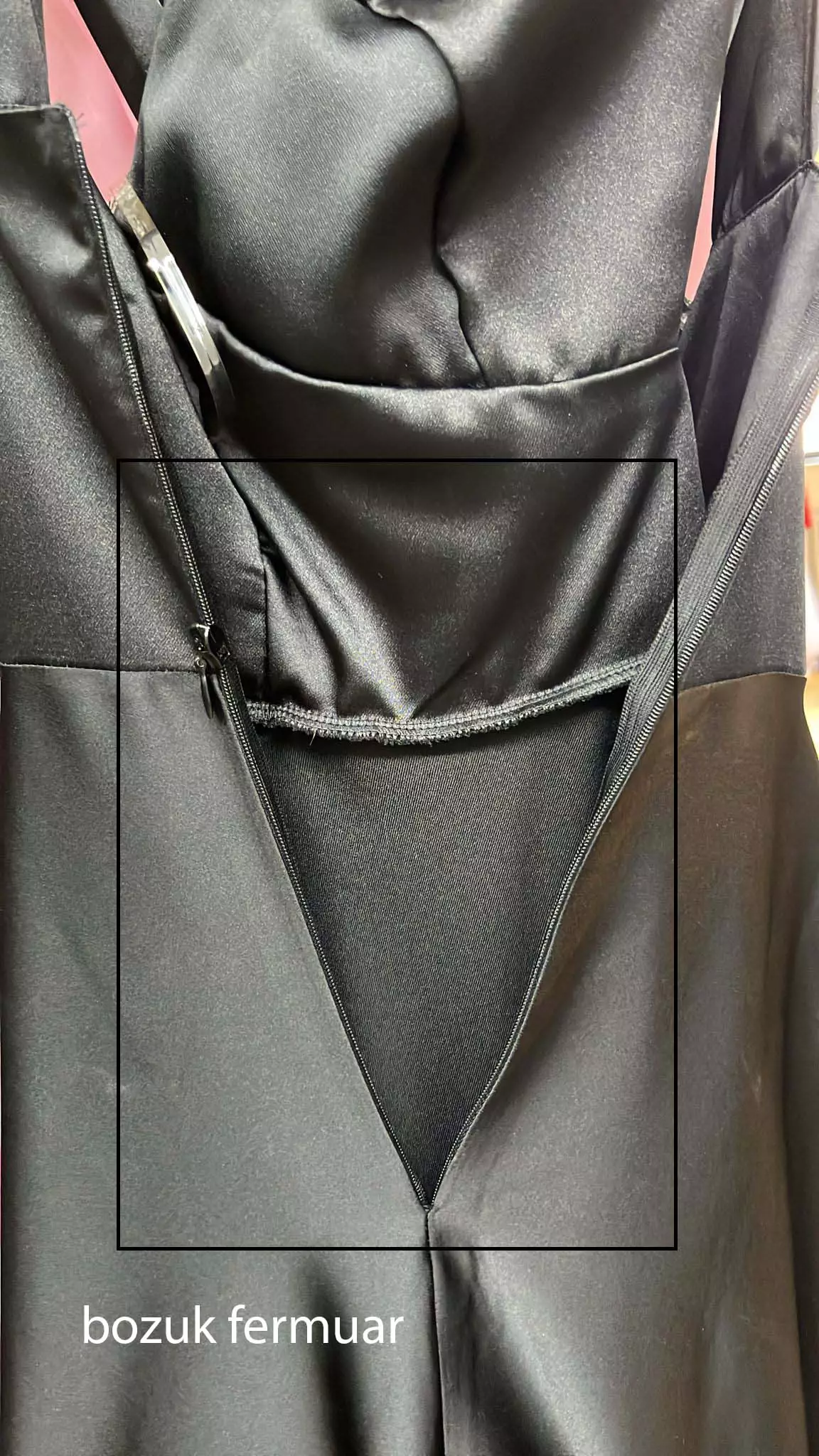 Black satin sleeveless long dress