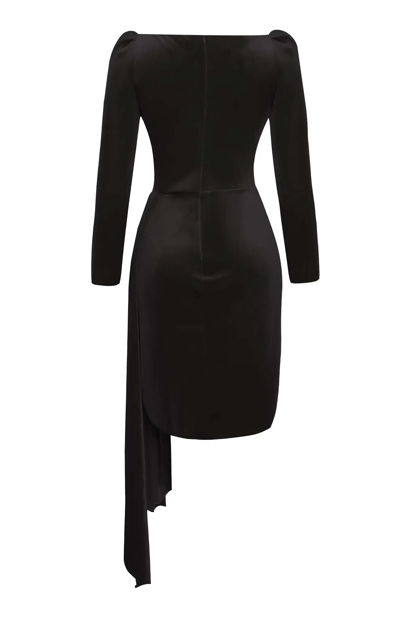 Black Velvet Long Sleeve Mini Dress