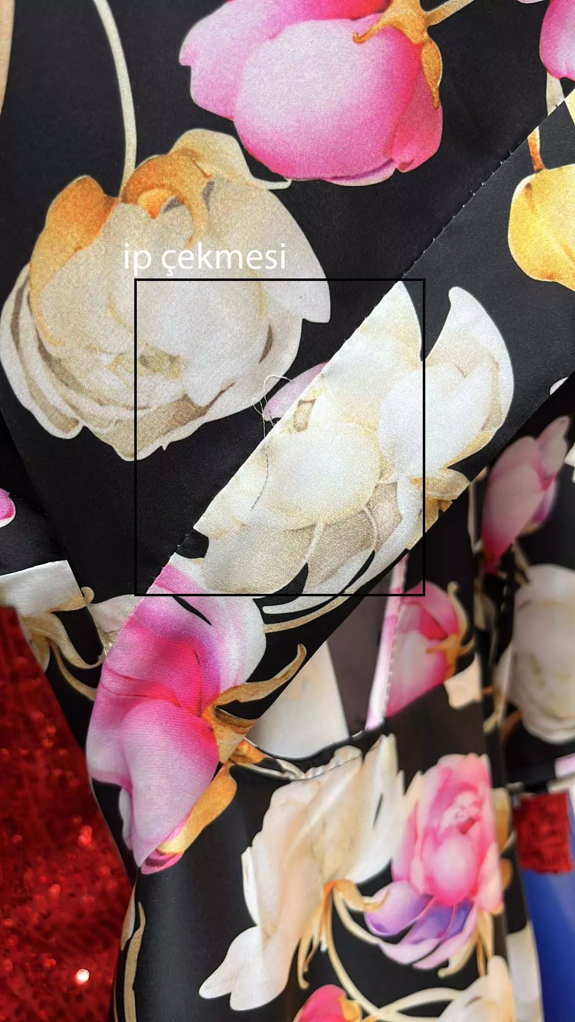 Printed satin kapri kol long dress