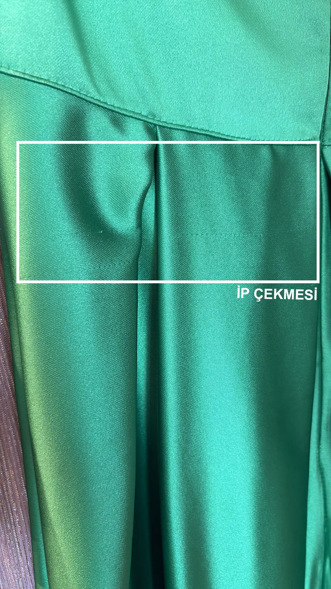 Green satin sleeveless long dress
