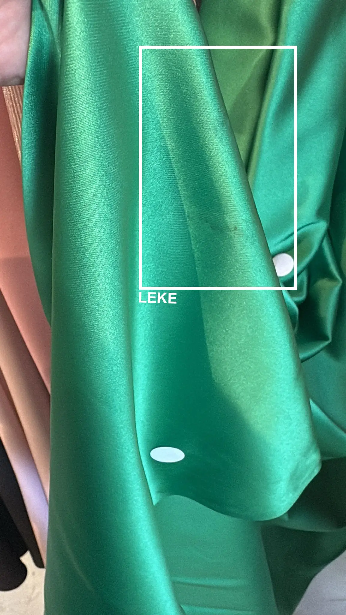 Green satin sleeveless long dress