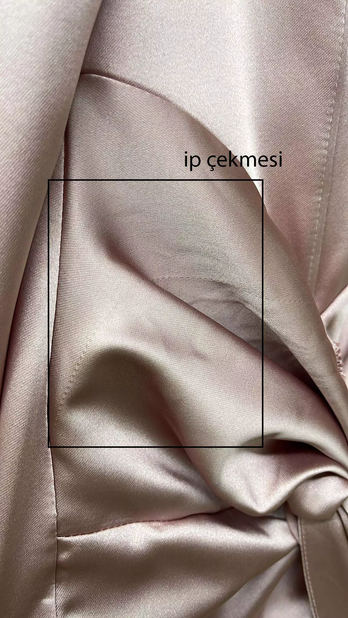 Blush satin long sleeve long dress