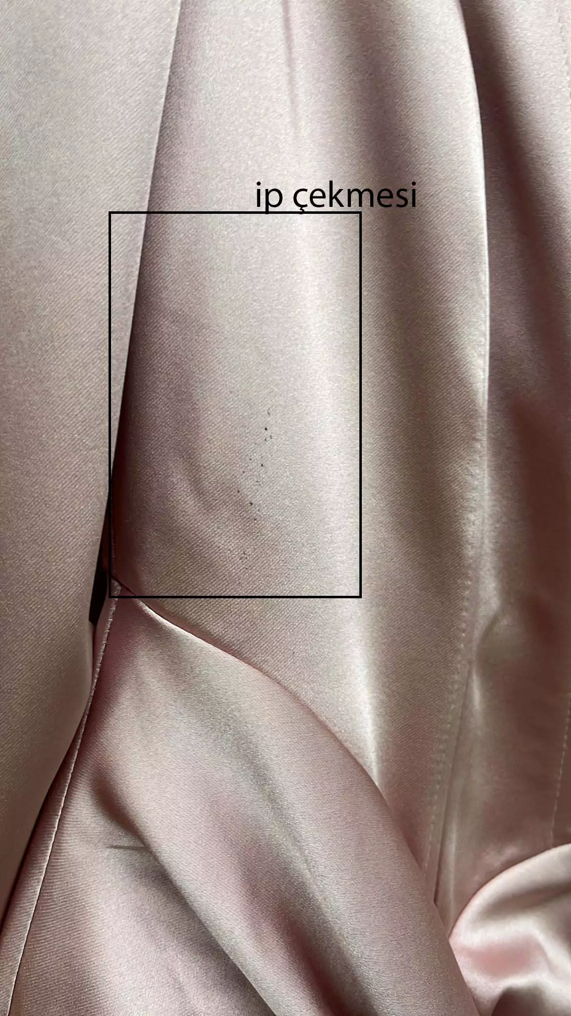 Blush satin long sleeve long dress