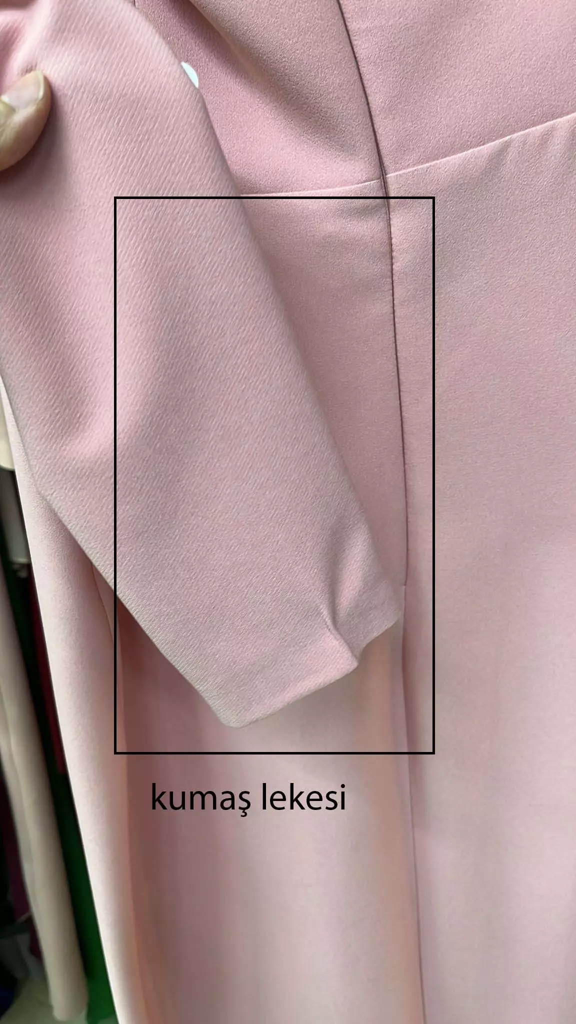Blush crepe one arm long dress