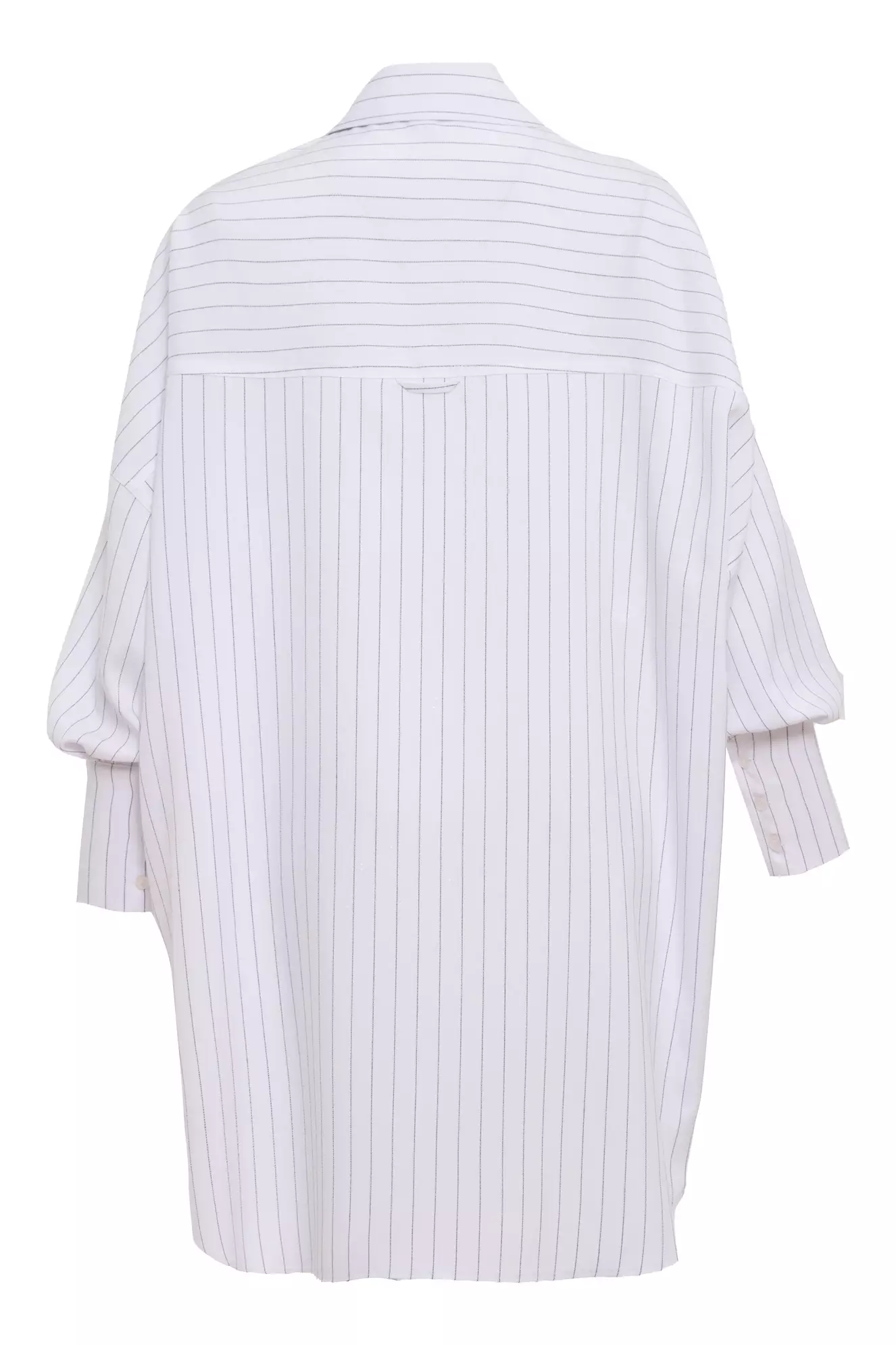 White Wowen Long Sleeve Long Gömlek