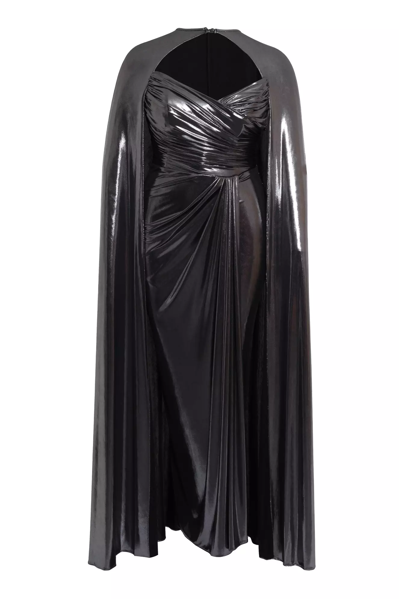 Siyah gümüş plus size knitted sleeveless long dress
