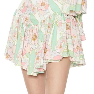 Printed long sleeve mini dress