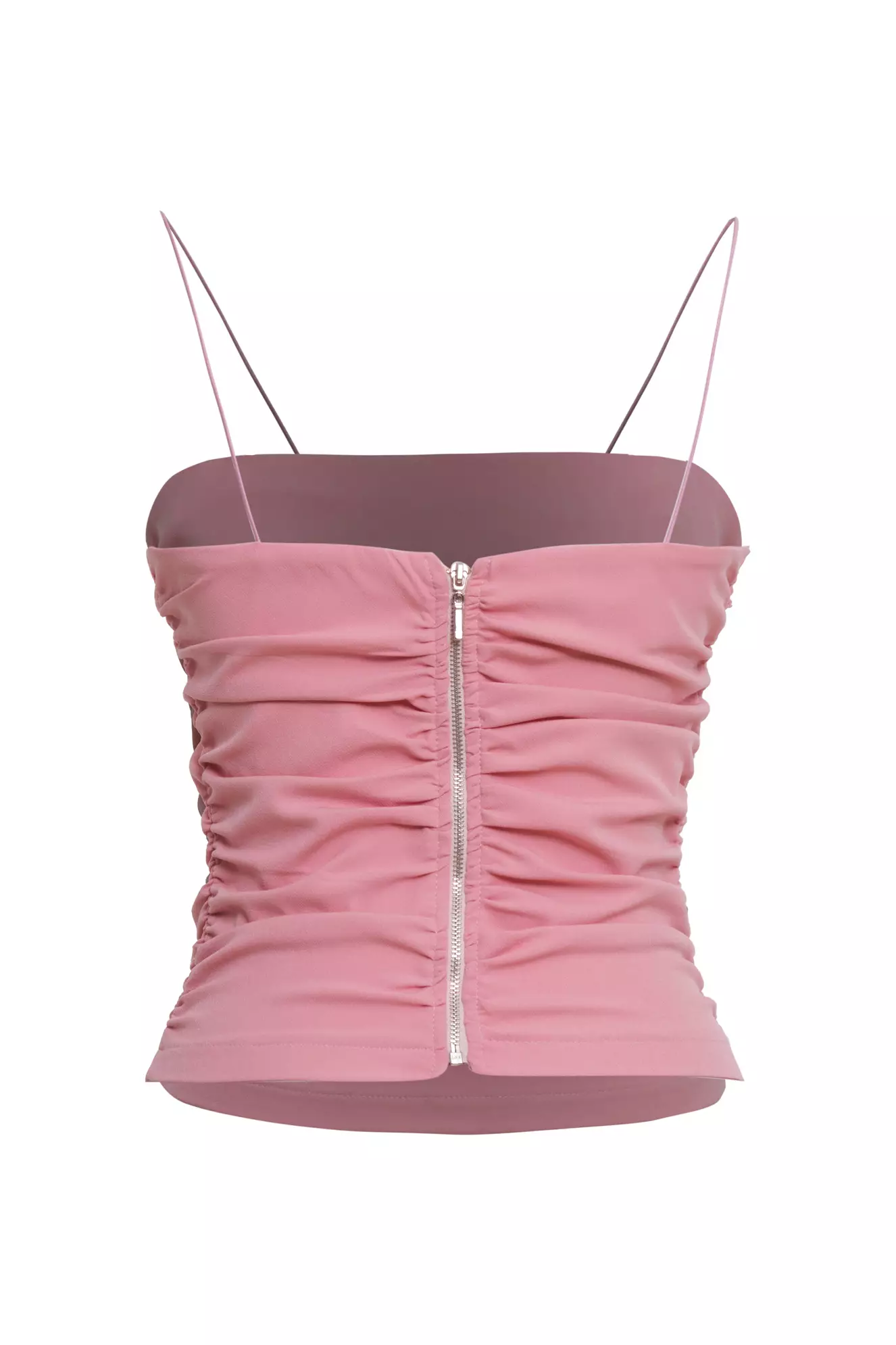 Blush Crepe Sleeveless Mini Crop Top
