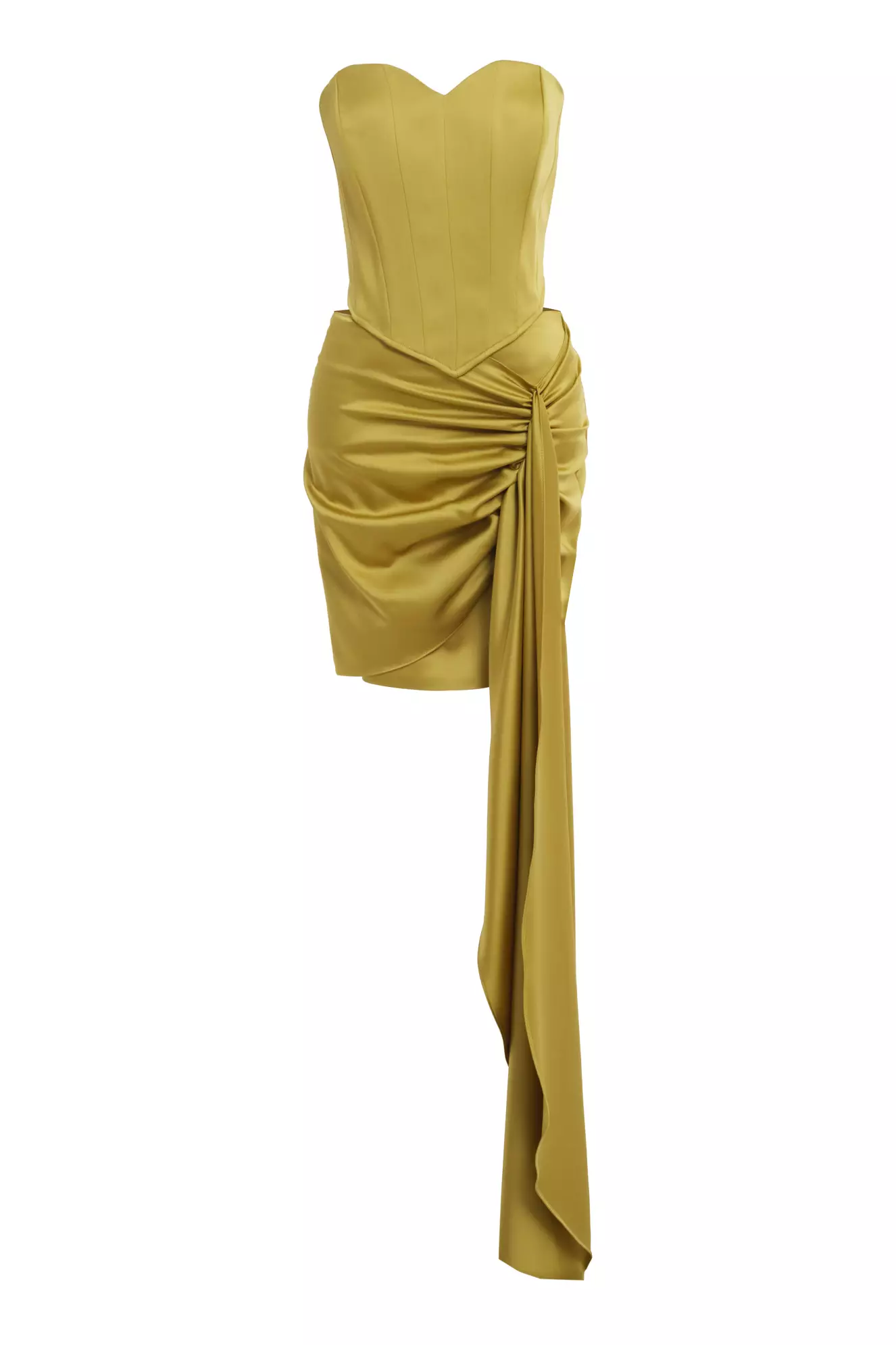 Pistachio Green Satin Sleeveless Mini