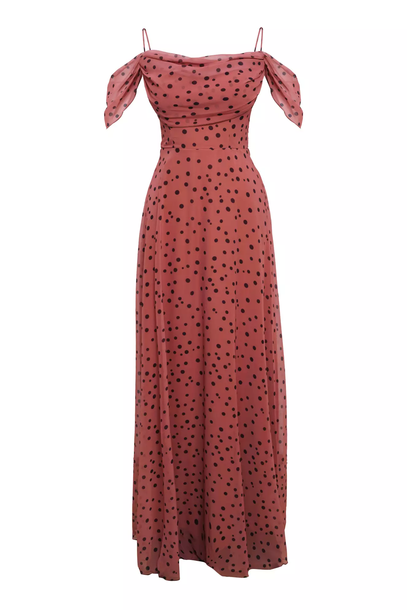 Printed Sifon Sleeveless Maxi Dress
