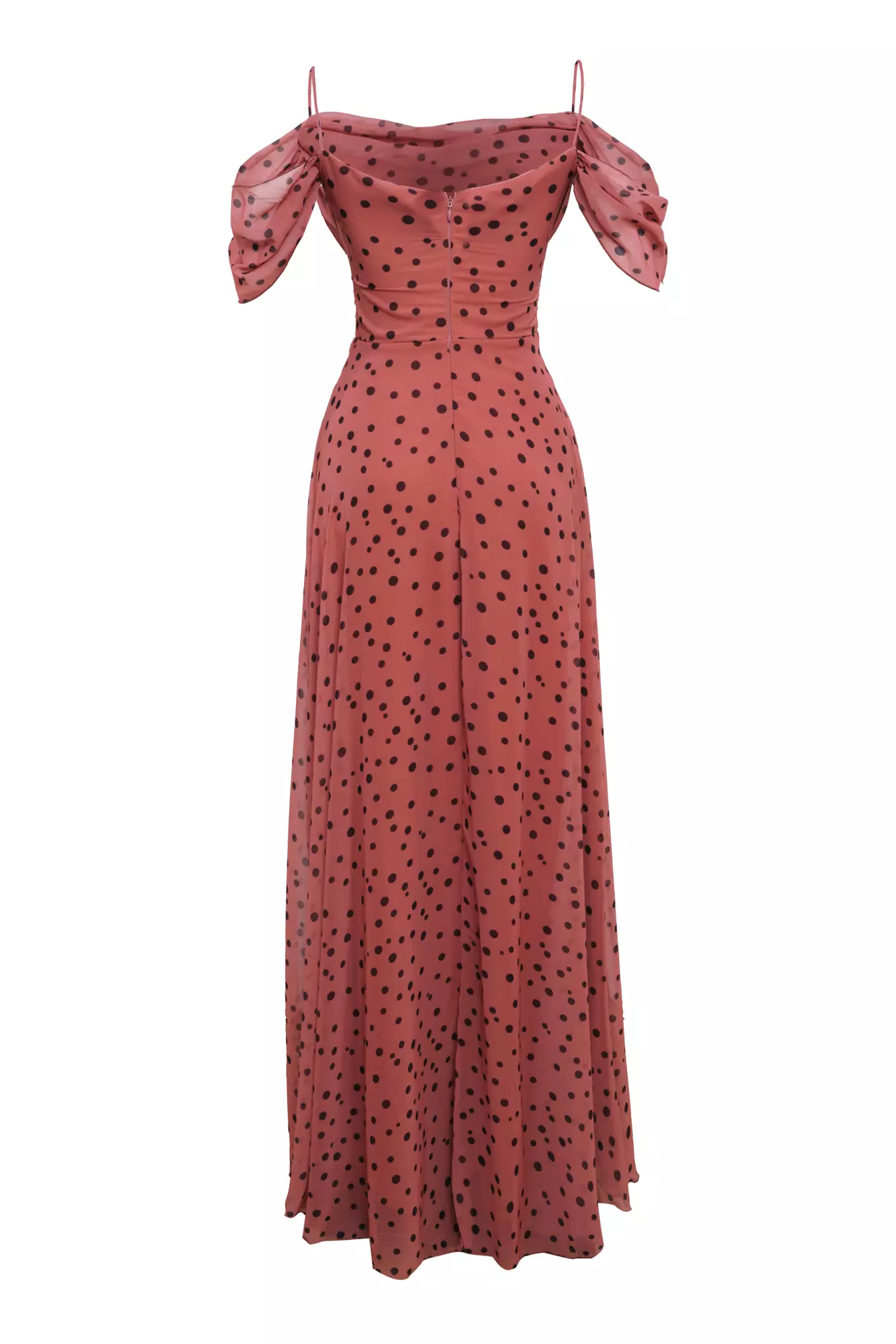 Printed Sifon Sleeveless Maxi Dress