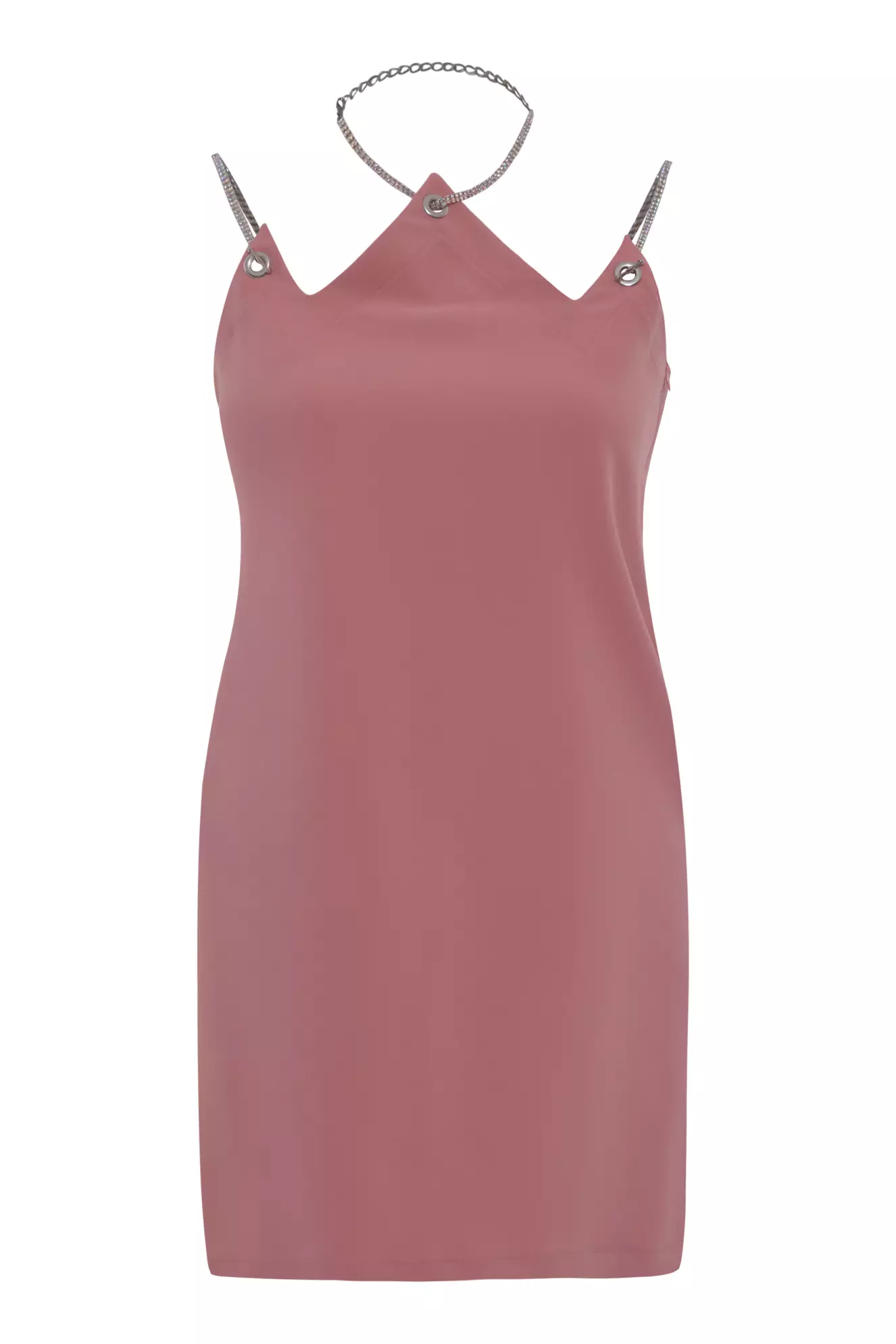 Printed Crepe Sleeveless Mini Dress