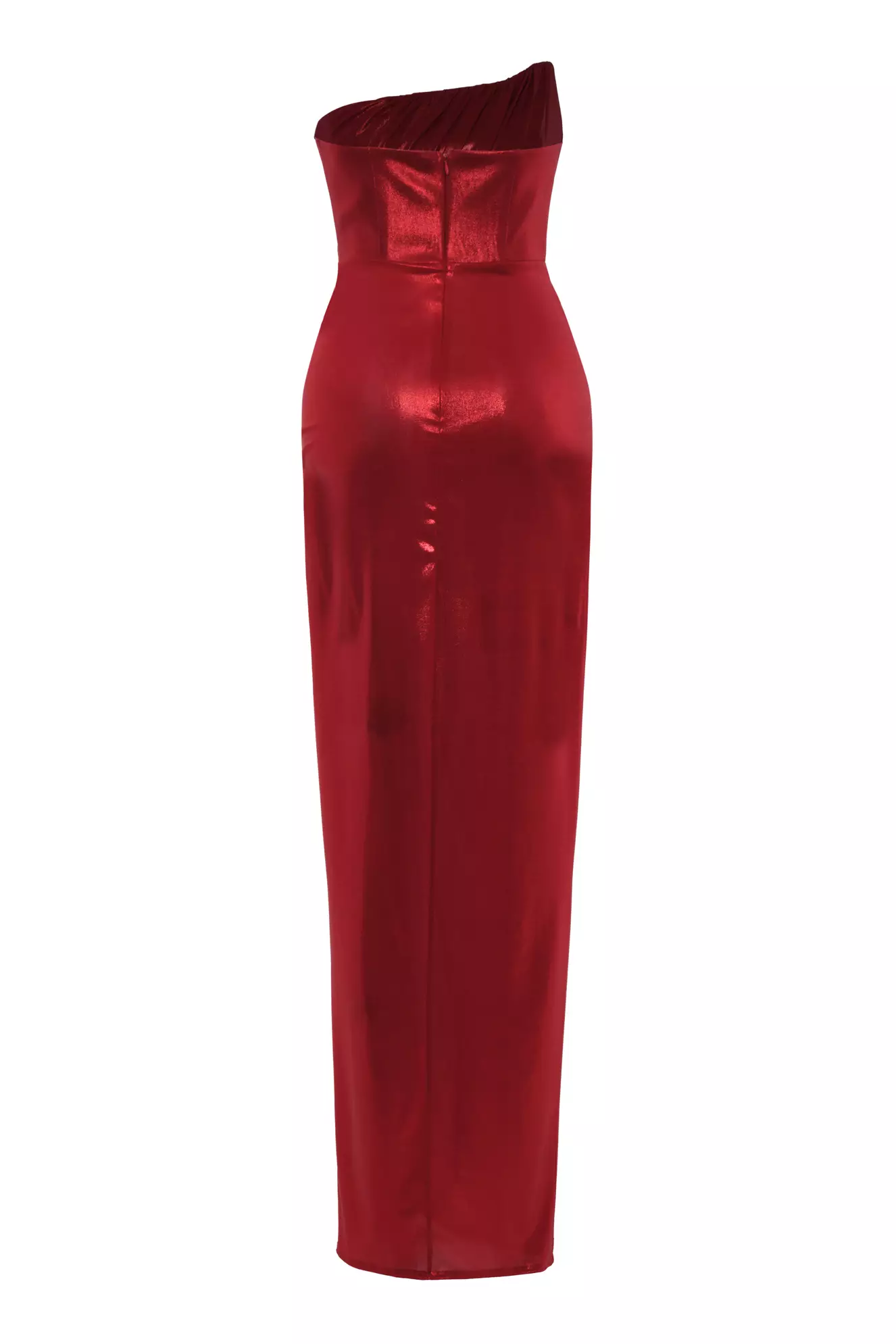 Maroon knitted sleeveless long dress