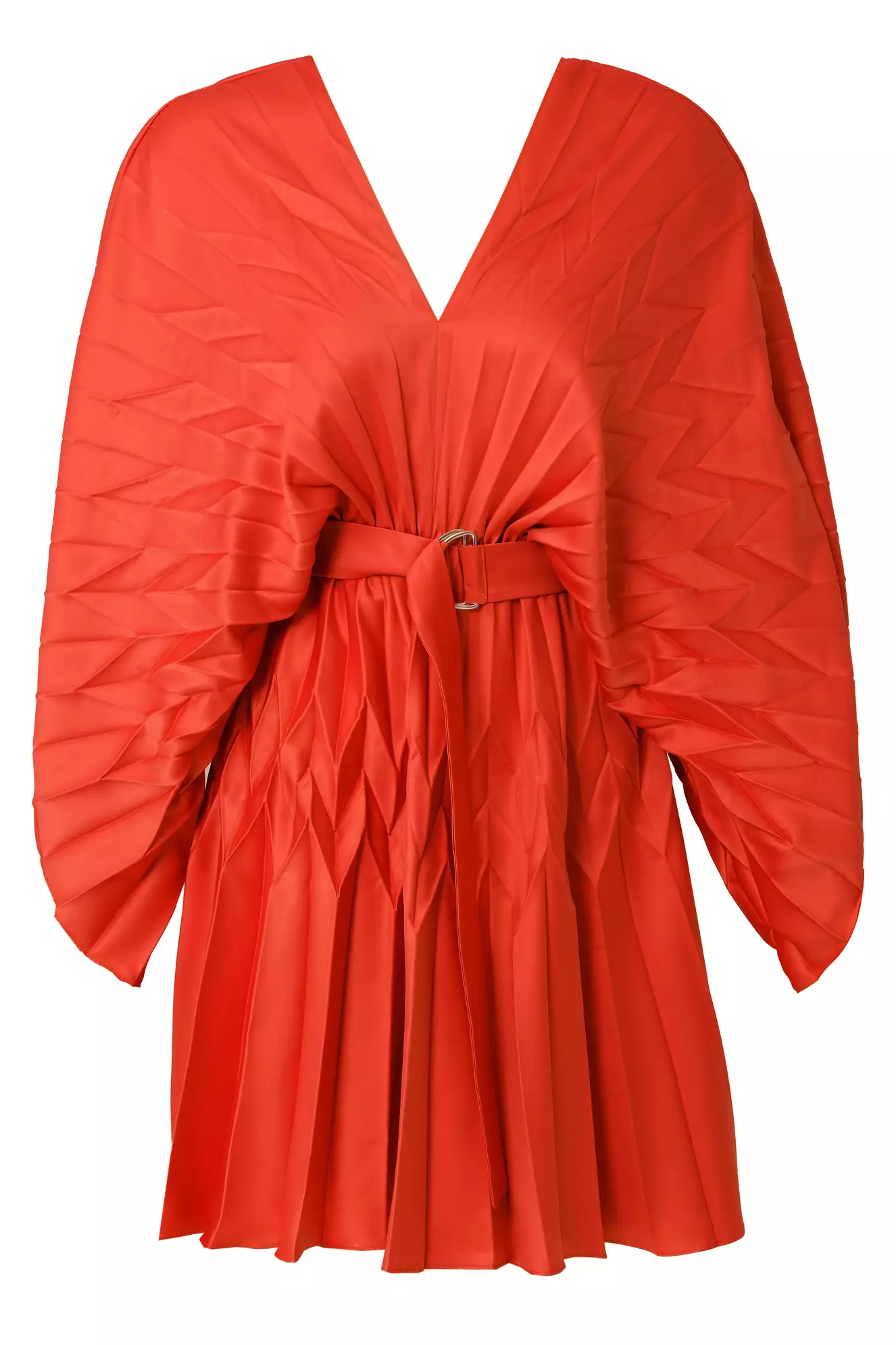 Cinnamon satin long sleeve mini dress