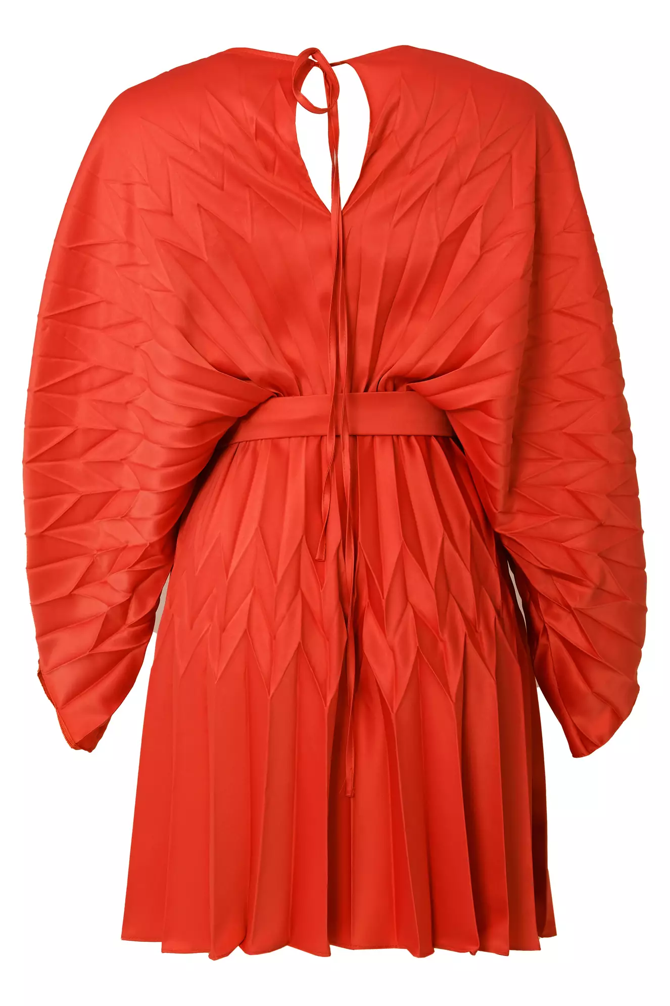 Cinnamon satin long sleeve mini dress