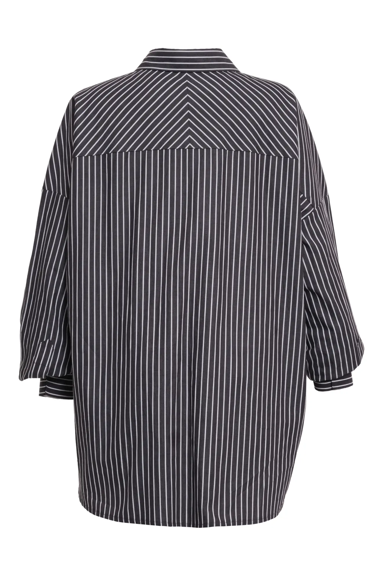 Black Poplin Long Sleeve Gömlek