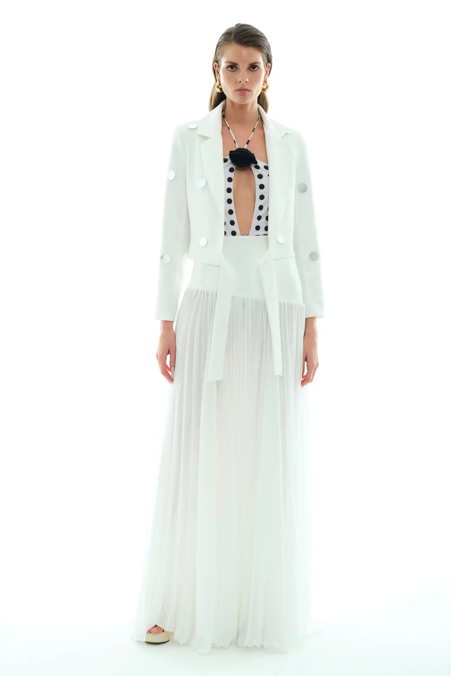 White Sifon Long Skirt