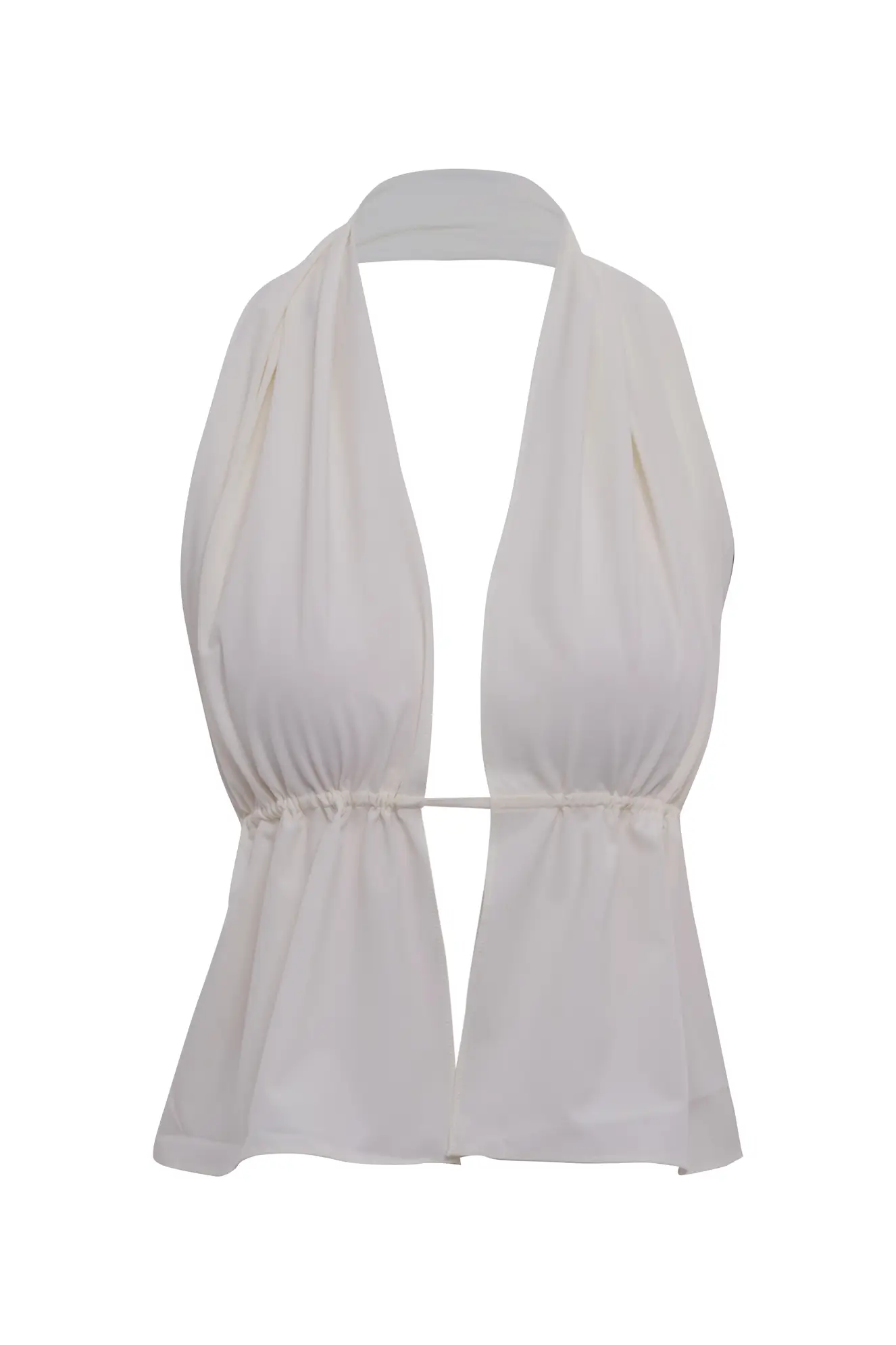 White Wowen Sleeveless Mini Büstiyer