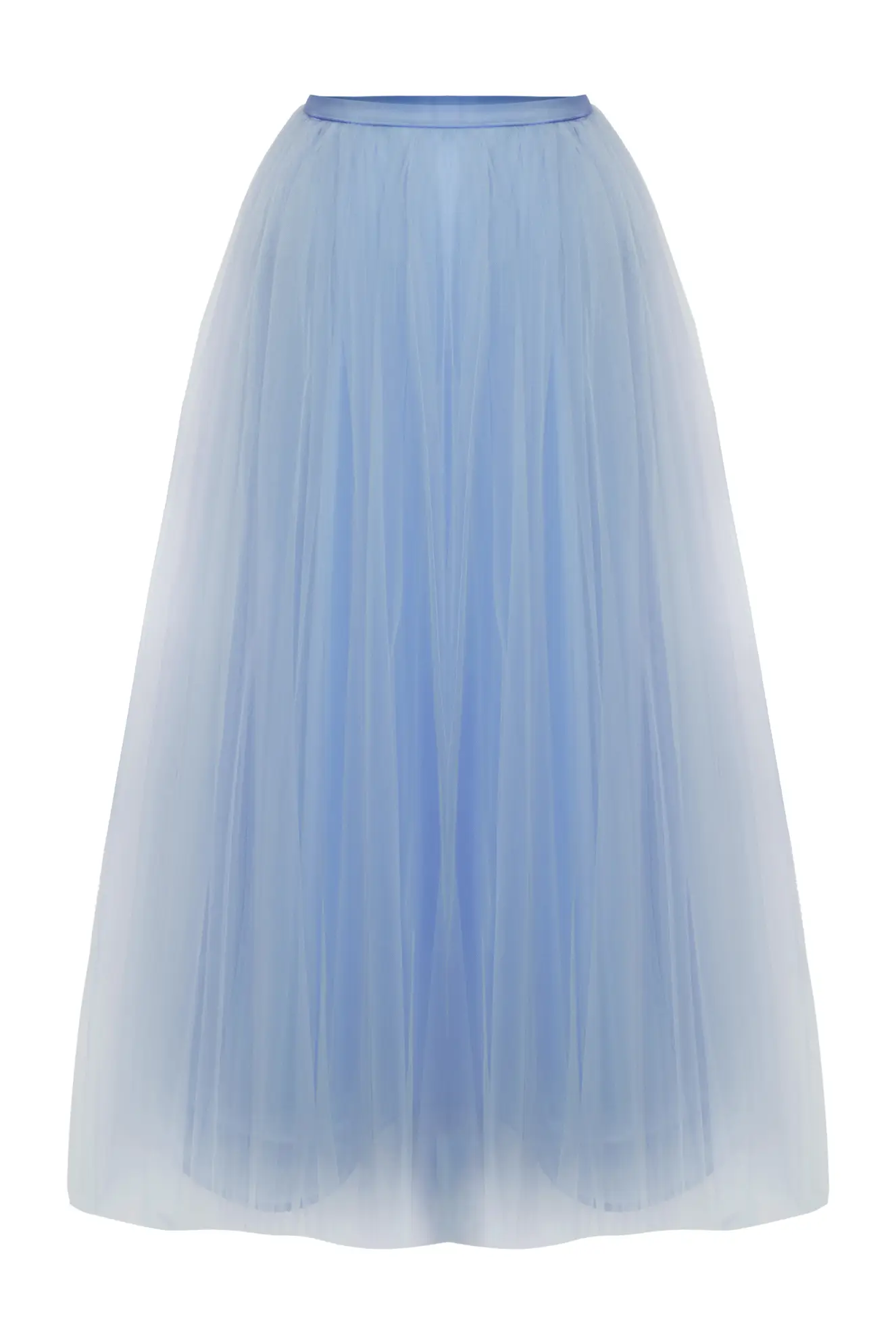 Blue Tulle Long Skirt