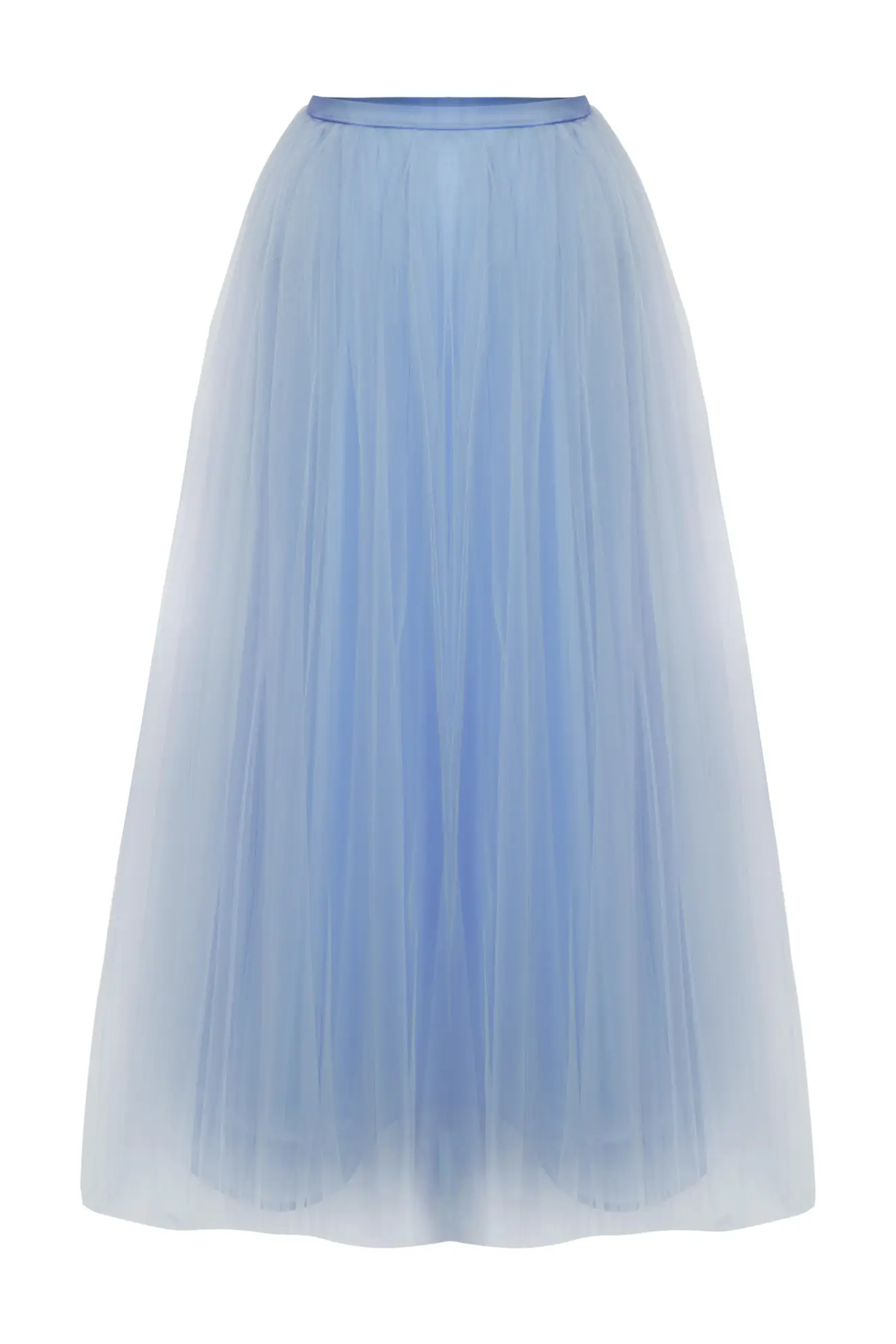Blue Tulle Long Skirt