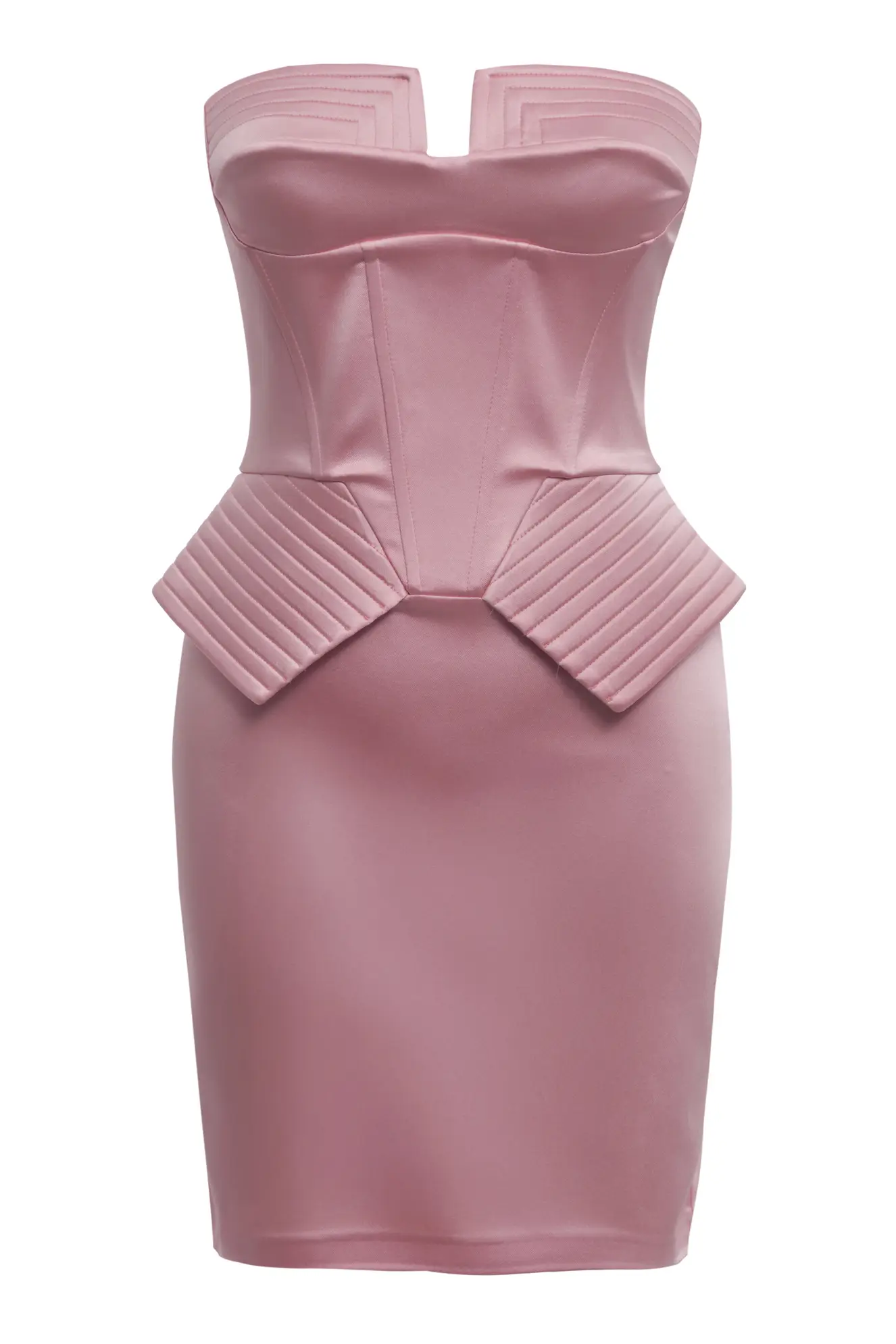 Blush Satin Sleeveless Mini Dress