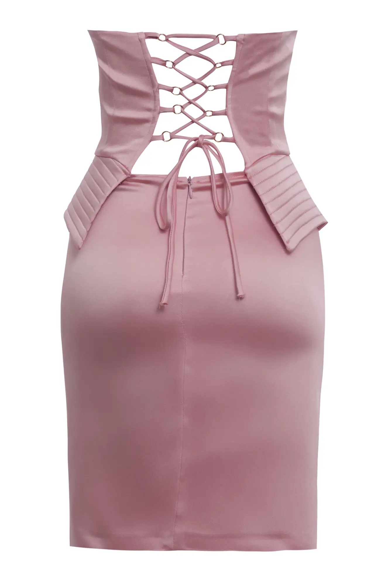 Blush Satin Sleeveless Mini Dress