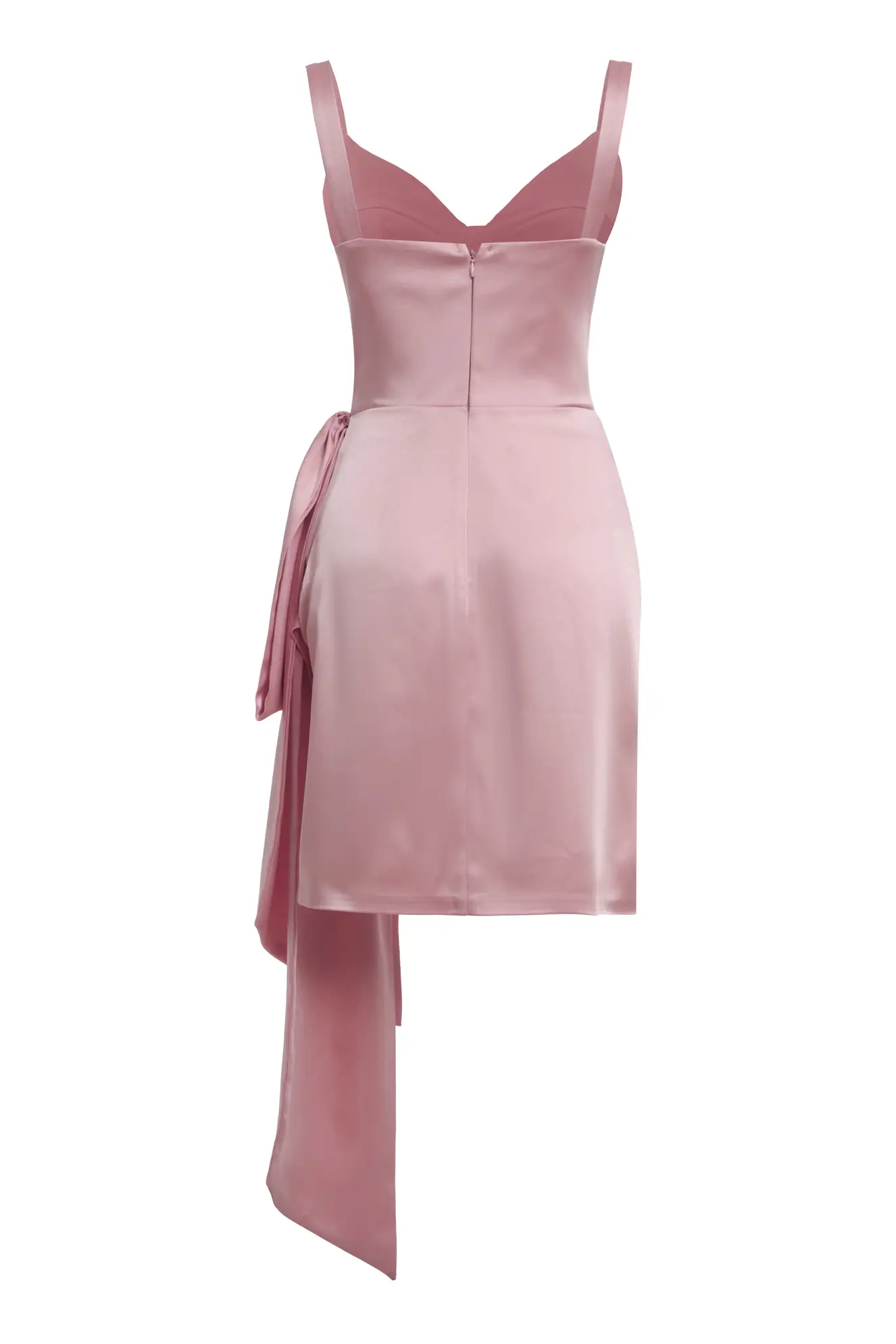 Blush Satin Sleeveless Mini Dress